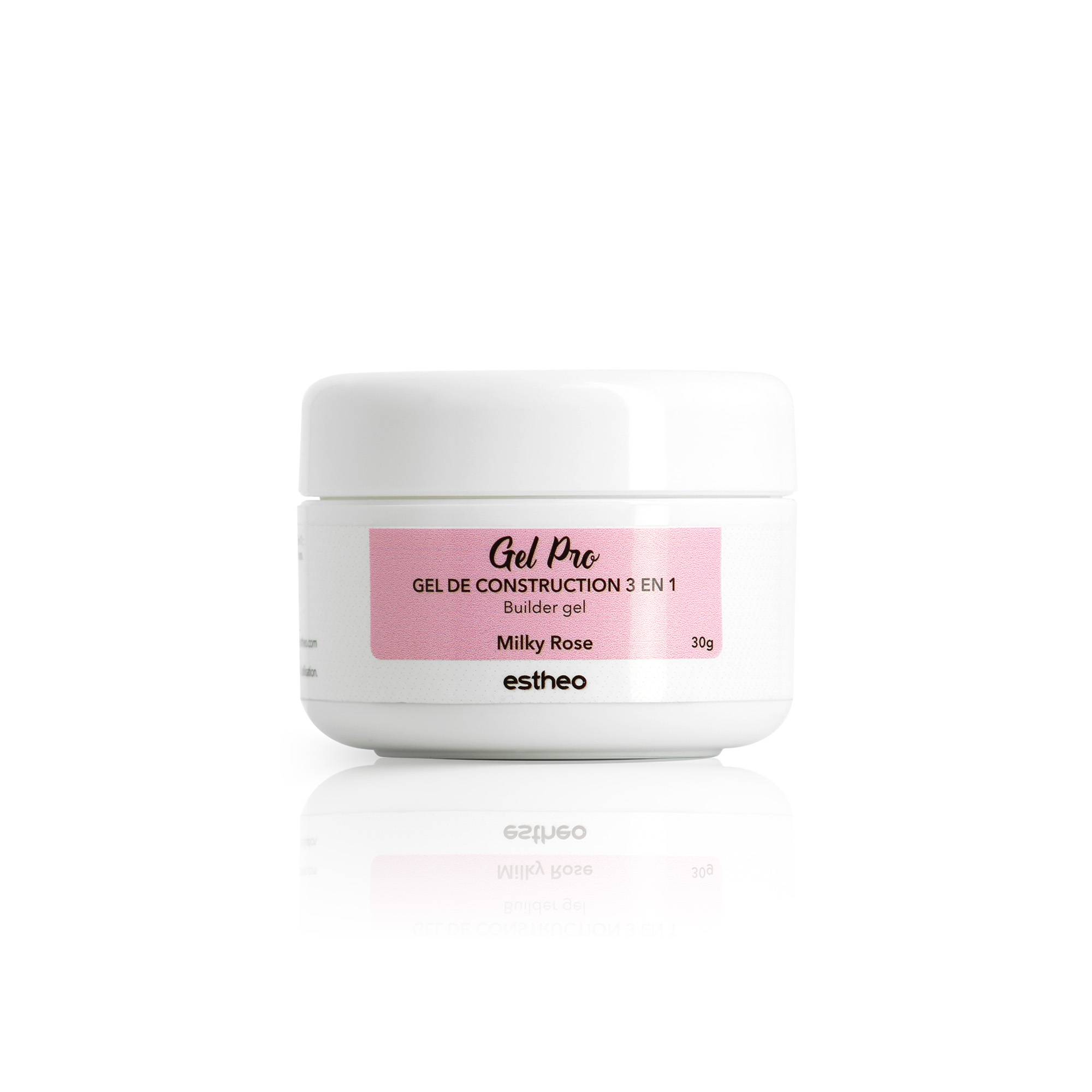 Gel de construction 3 en 1 auto-égalisant Rose de la marque Estheo Contenance 30g - 1