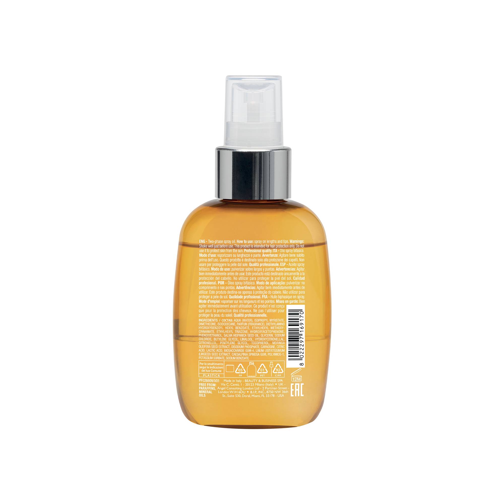 Huile protectrice cheveux avec filtre UV Semi Di Lino Sunshine de la marque Alfaparf Milano Contenance 125ml - 2