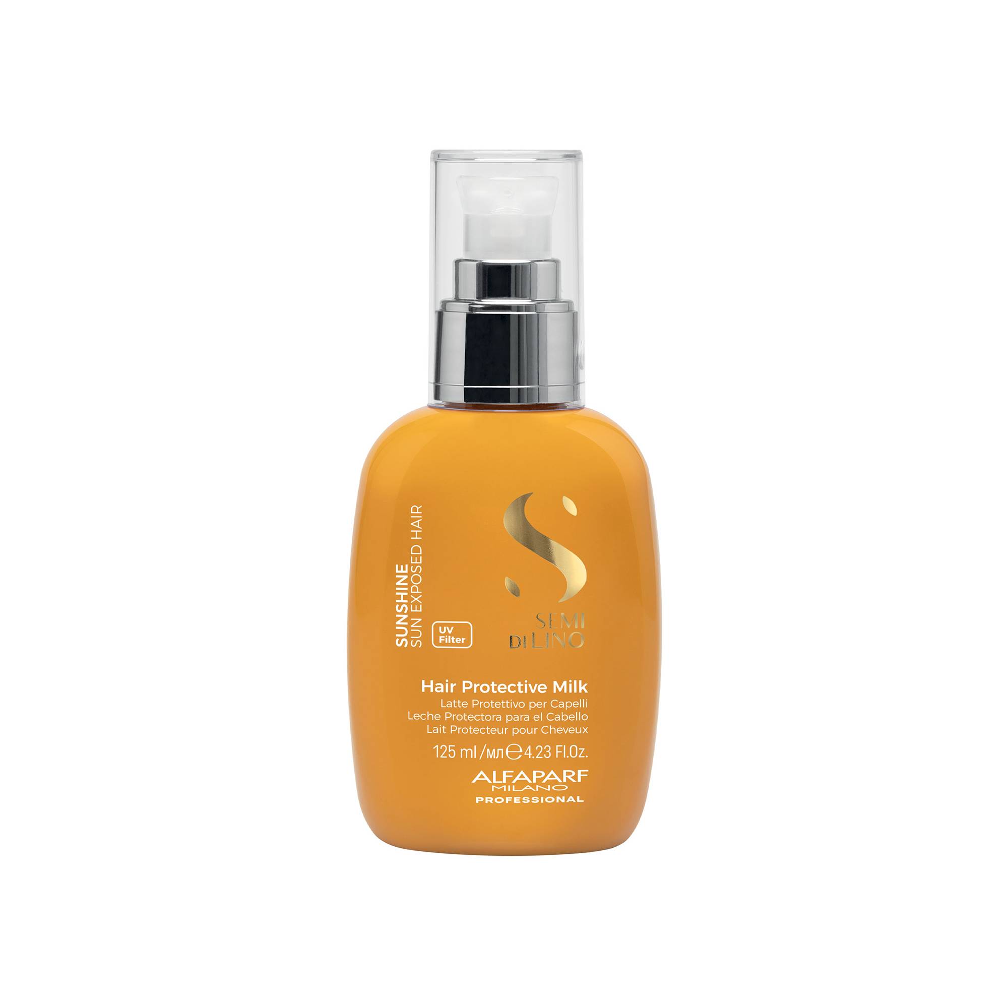 Lait protecteur cheveux sans rinçage avec filtre UV Semi Di Lino Sunshine de la marque Alfaparf Milano Contenance 125ml - 1