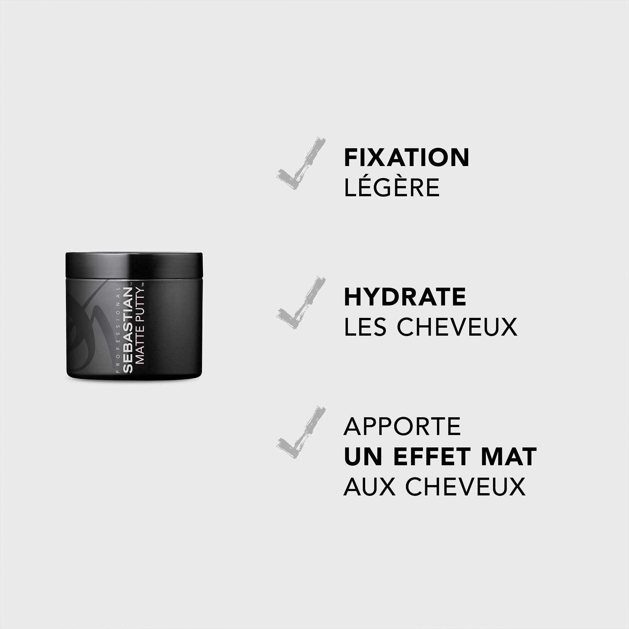 Pâte coiffante Matte Putty de la marque Sebastian Professional Contenance 75ml - 4