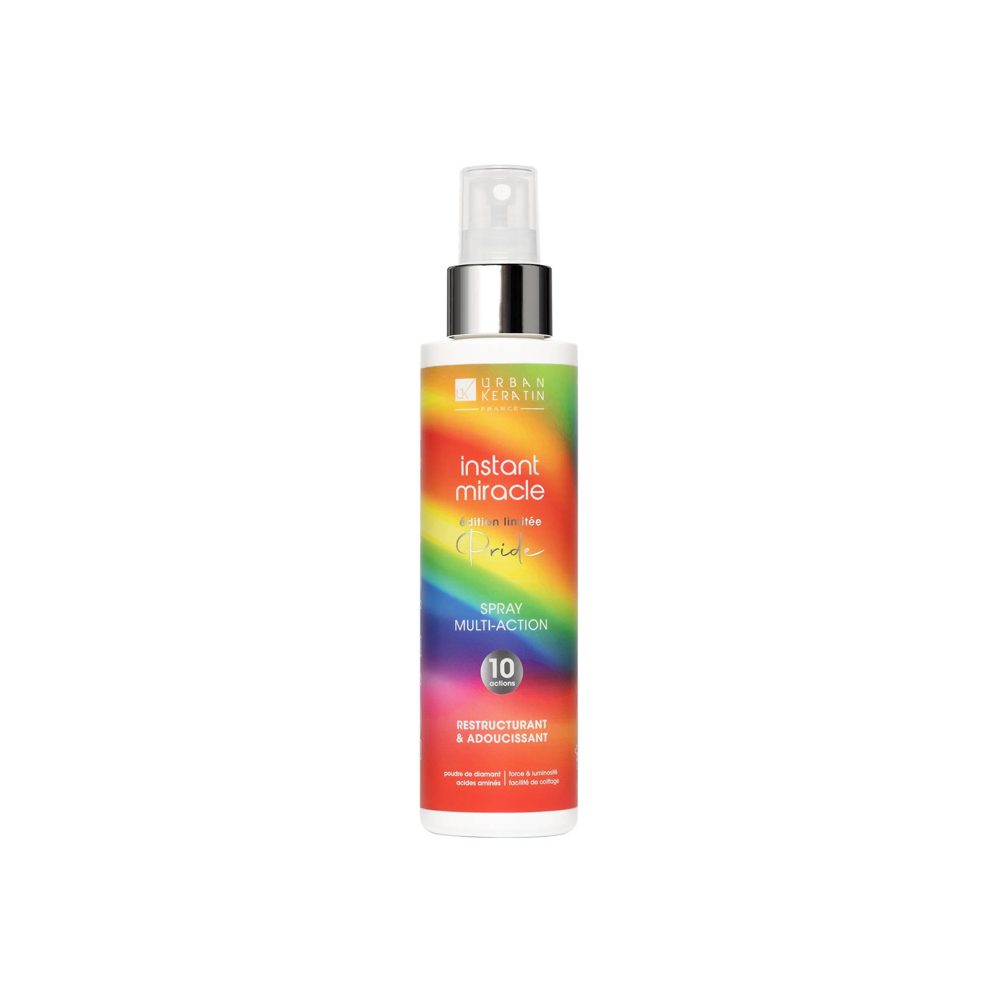 Spray multi-actions Instant Miracle sans rinçage - édition Pride de la marque Urban Keratin Contenance 150ml - 1