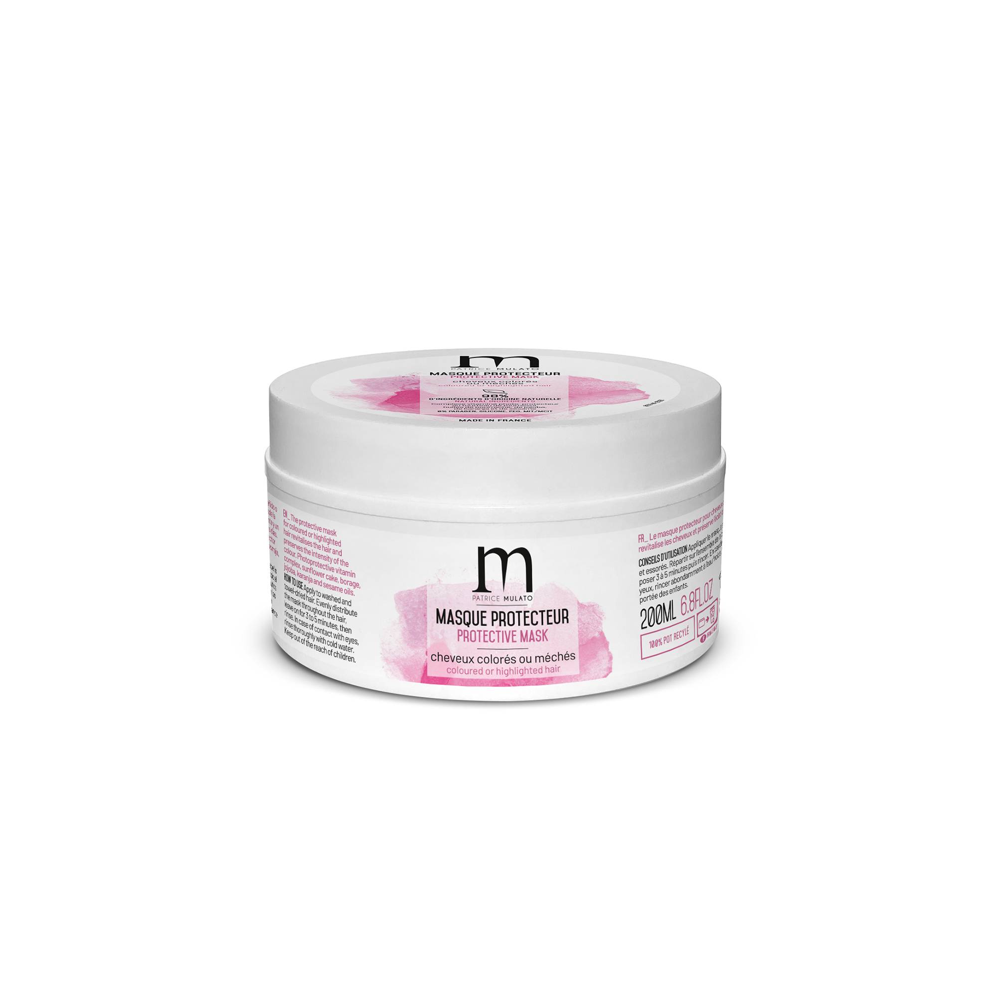 Masque protecteur Traitant cheveux colorés ou méchés de la marque Mulato Contenance 200ml - 1