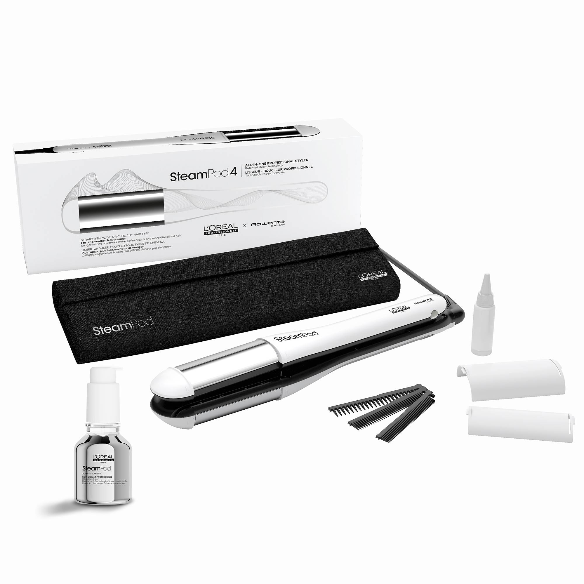 Pack SteamPod 4 lisseur vapeur & soin lissant professionnel et trousse incluse de la marque L'Oréal Professionnel Contenance 50ml - 1
