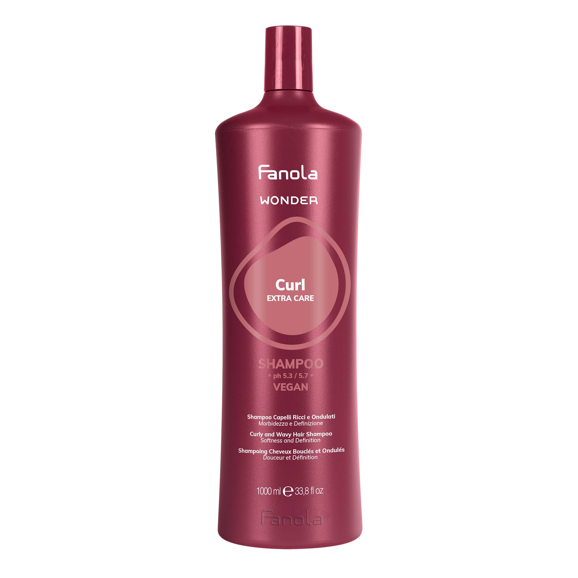 Shampoing hydratant douceur Wonder Curl - cheveux bouclés et ondulés de la marque Fanola Contenance 1000ml - 1