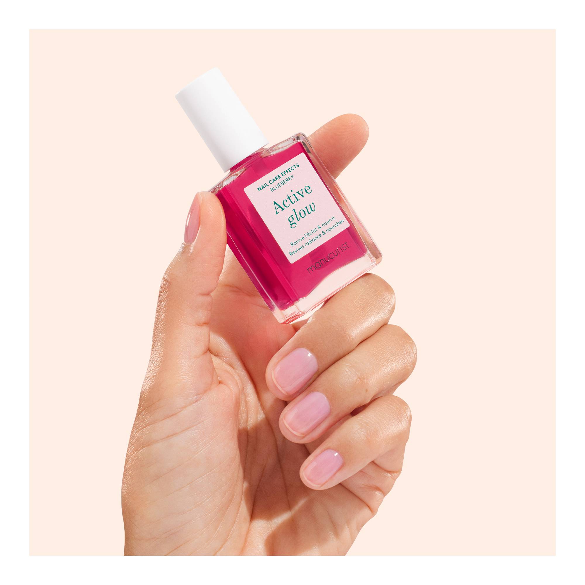 Vernis soin glowy Active glow™ Rosé intense Blueberry de la marque Manucurist Contenance 15ml - 3