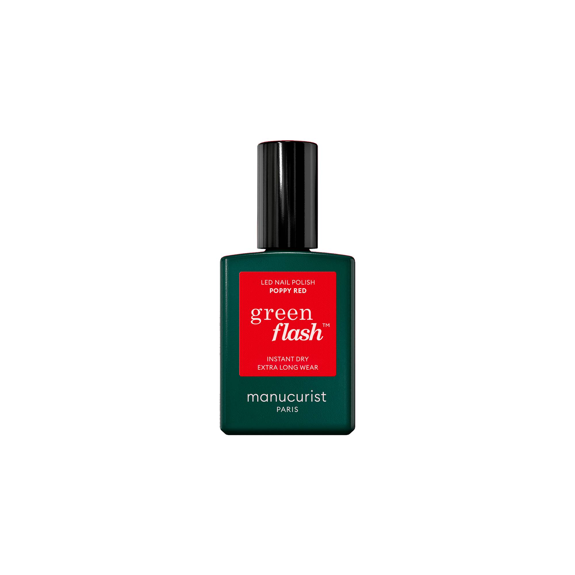 Vernis semi-permanent Green Flash™ Poppy Red de la marque Manucurist Contenance 15ml - 1