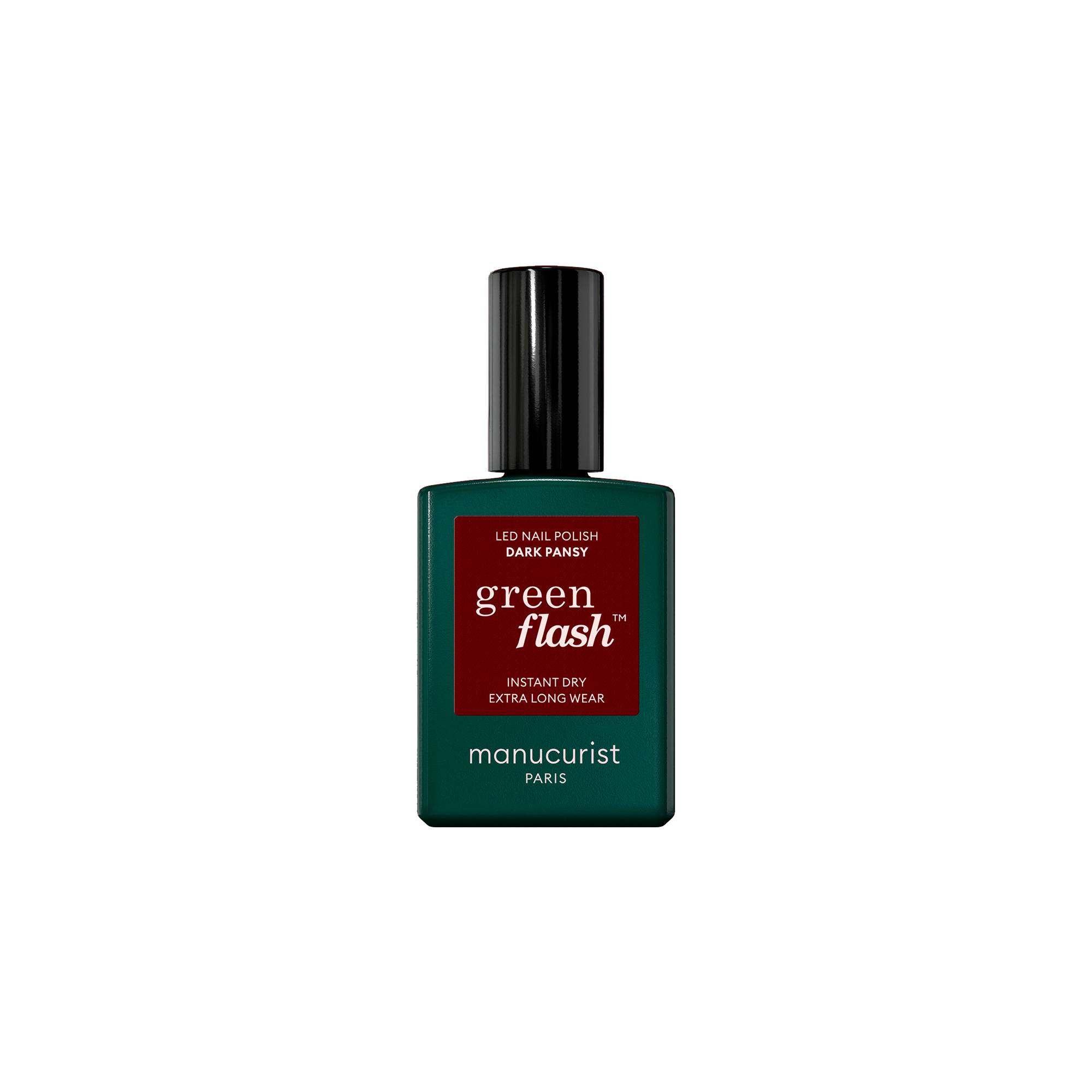 Vernis semi-permanent Green Flash™ Dark Pansy de la marque Manucurist Contenance 15ml - 1