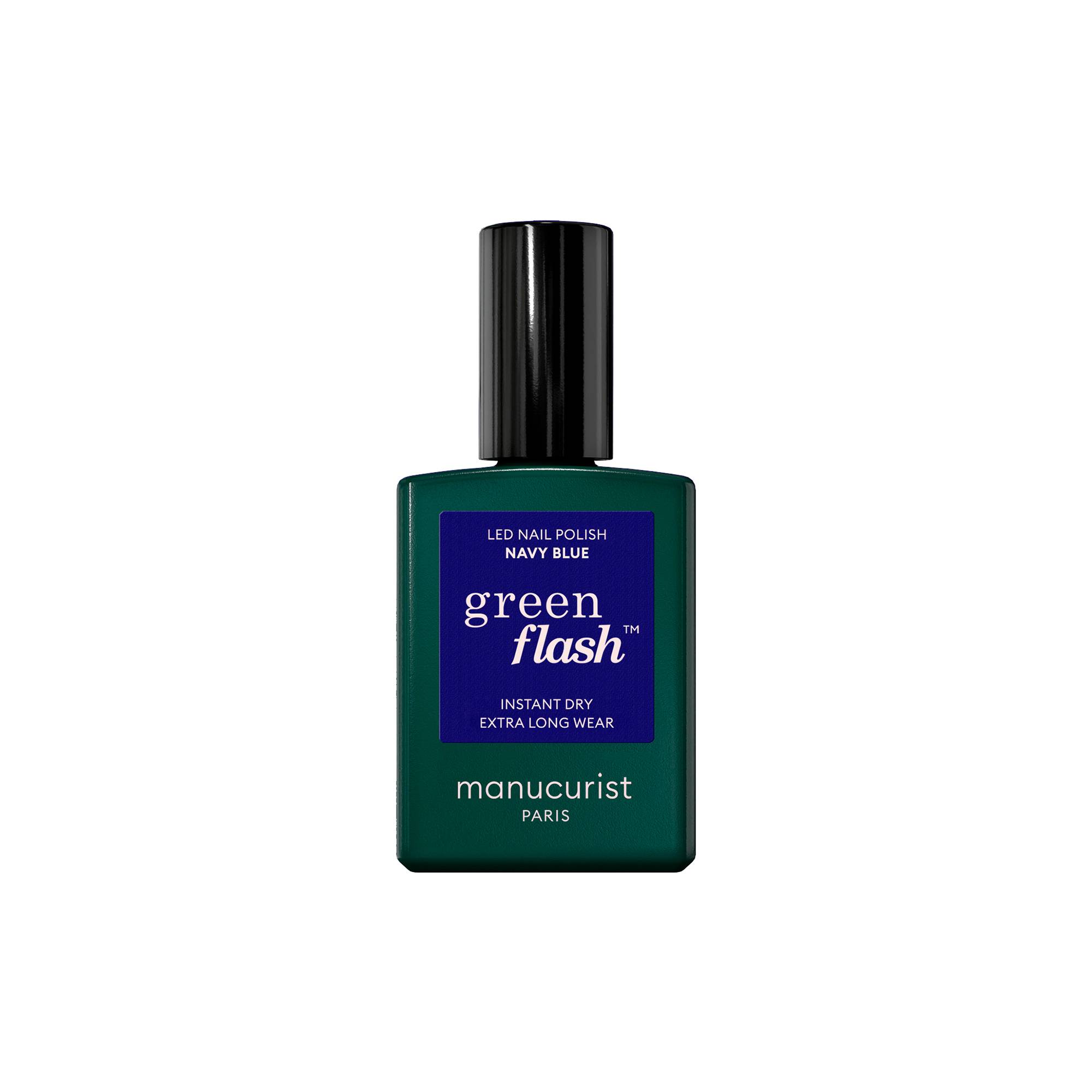 Vernis semi-permanent Green Flash™ Navy Blue de la marque Manucurist Contenance 15ml - 1