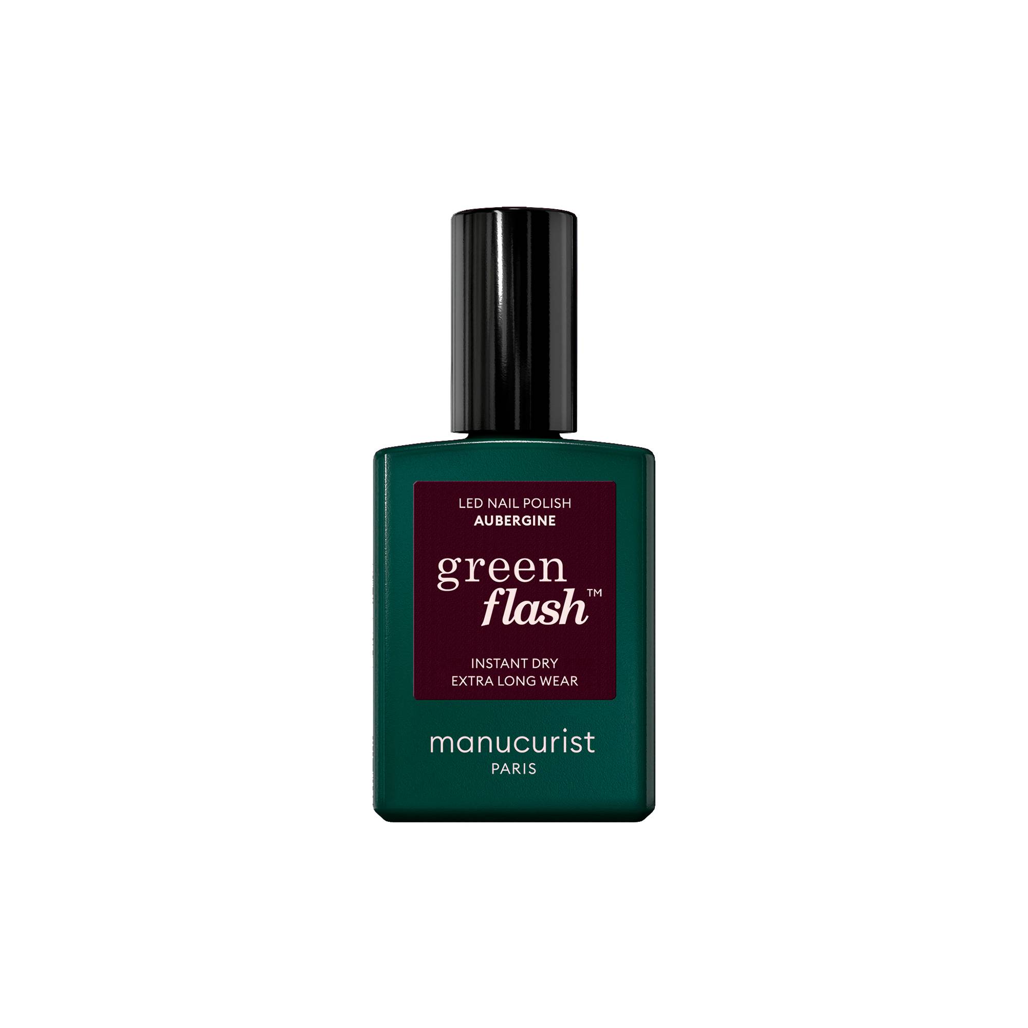 Vernis semi-permanent Green Flash™ Aubergine de la marque Manucurist Contenance 15ml - 1