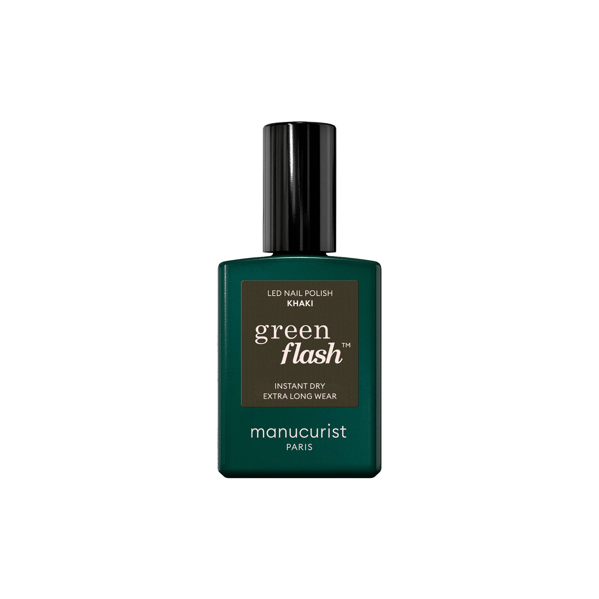 Vernis semi-permanent Green Flash™ Khaki de la marque Manucurist Contenance 15ml - 1