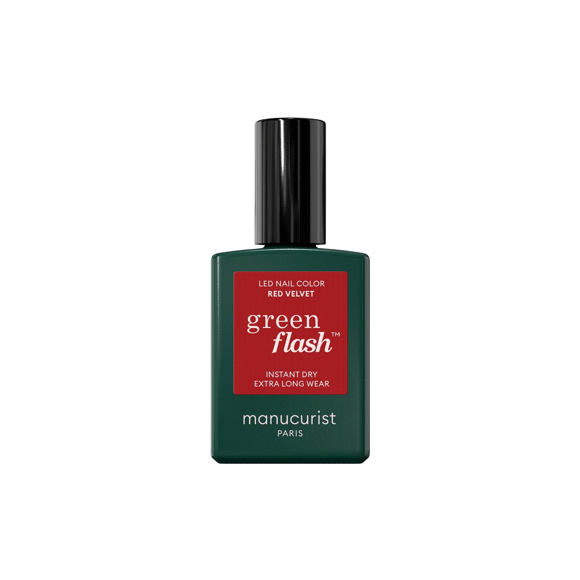 Vernis semi-permanent Green Flash™ Red Velvet de la marque Manucurist Contenance 15ml - 1