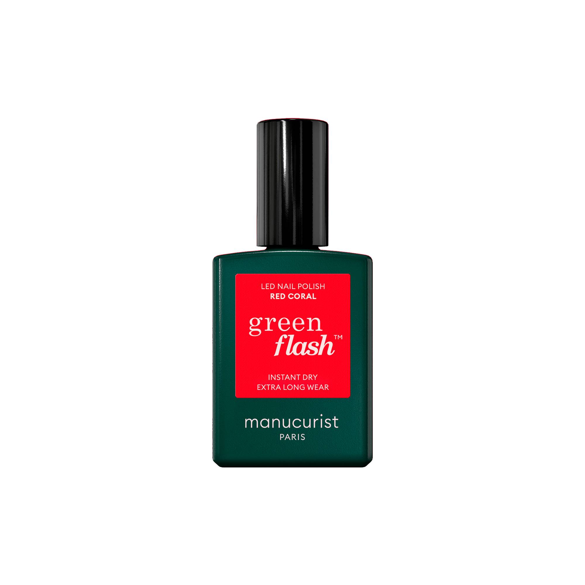 Vernis semi-permanent Green Flash™ Red Coral de la marque Manucurist Contenance 15ml - 1