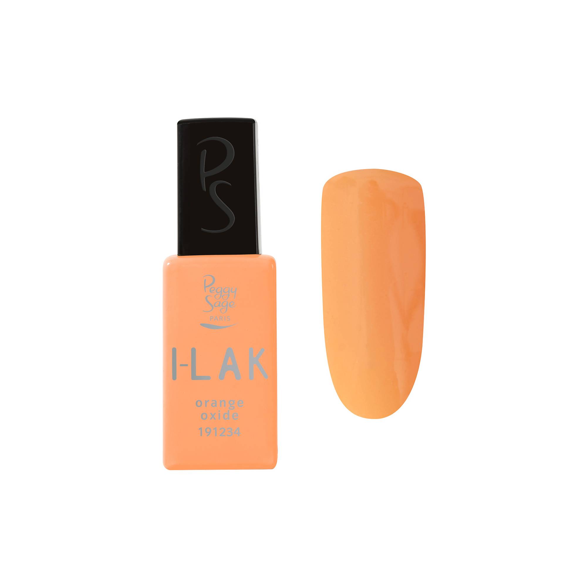 Vernis semi-permanent I-LAK Orange oxide de la marque Peggy Sage Contenance 11ml - 1