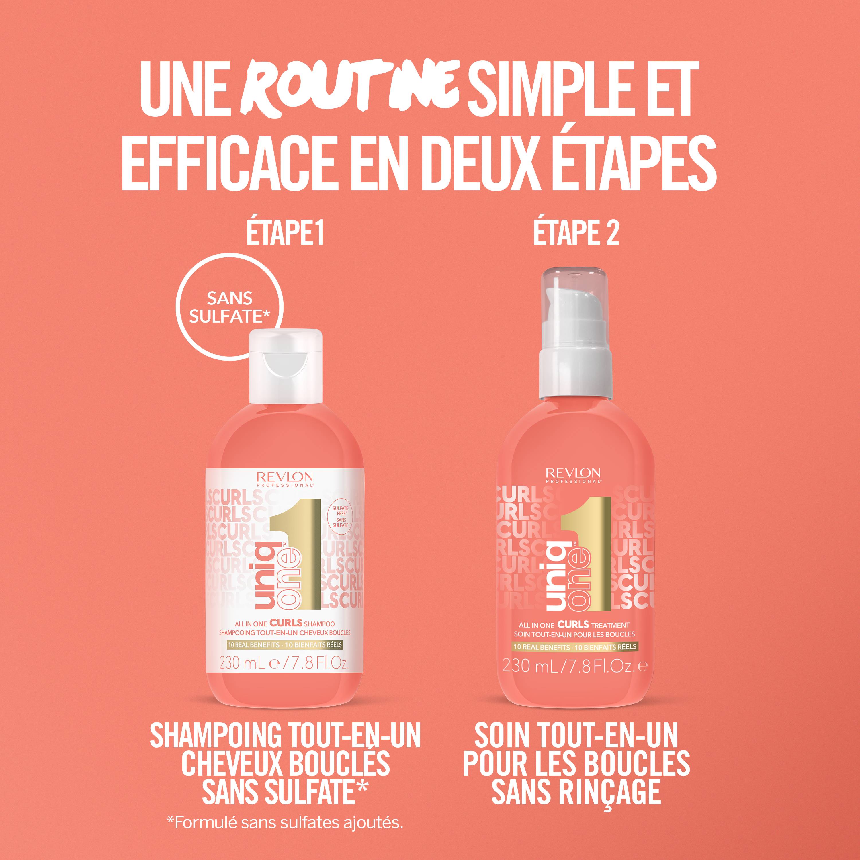 Shampooing Tout-en-Un UniqOne™ Cheveux Bouclés de la marque Revlon Contenance 230ml - 5