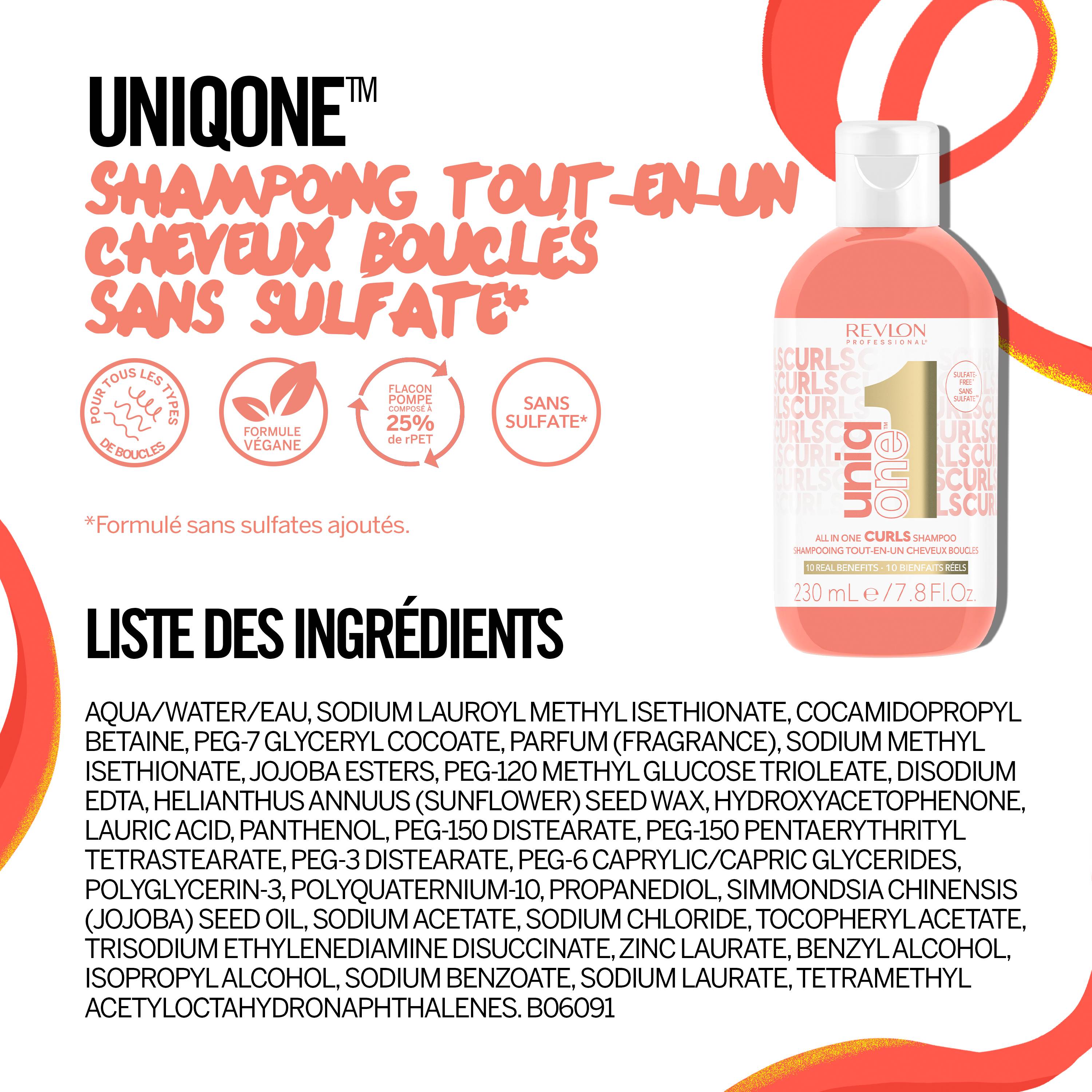 Shampooing Tout-en-Un UniqOne™ Cheveux Bouclés de la marque Revlon Contenance 230ml - 6