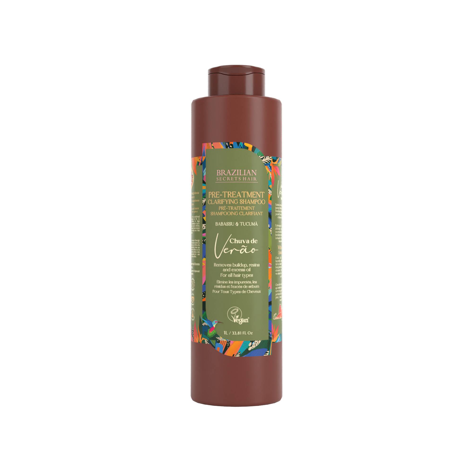 Shampoing clarifiant intense Chuva de Verão de la marque Brazilian Secrets Hair Contenance 1000ml - 1