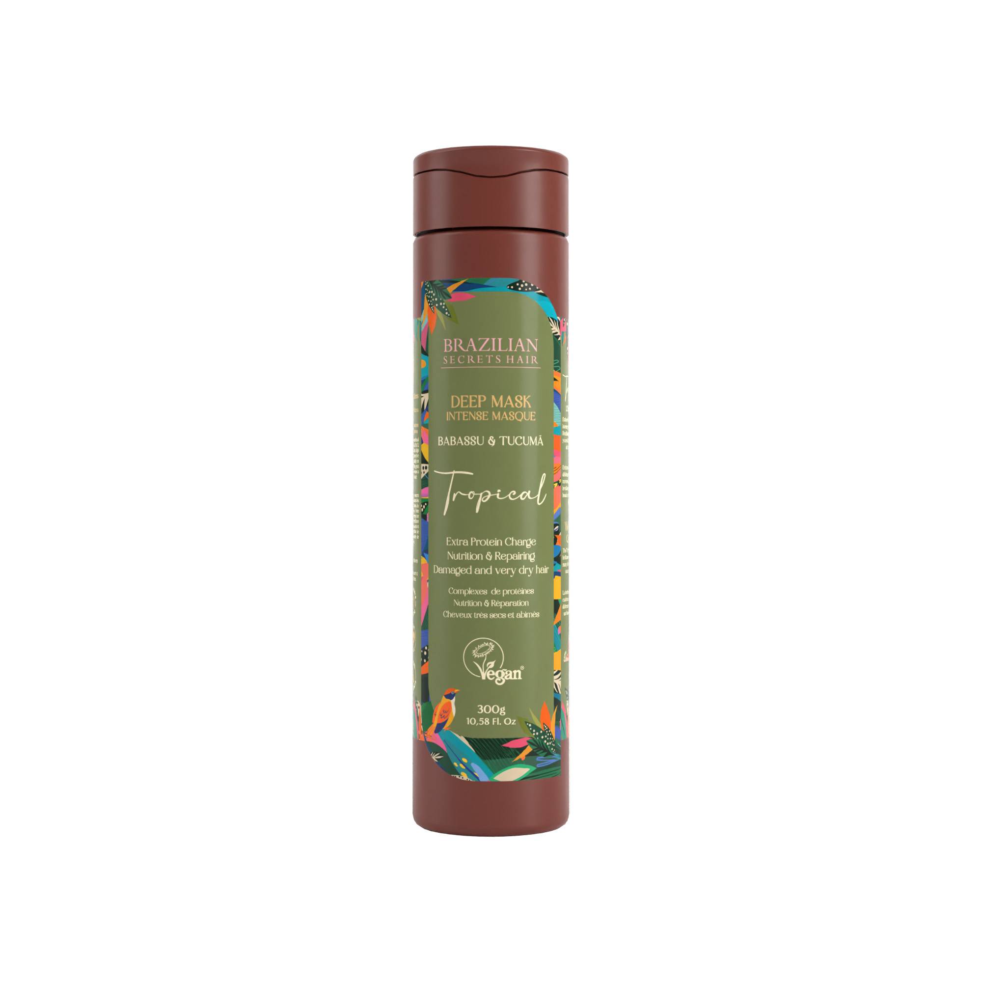 Masque nourrissant intense Tropical de la marque Brazilian Secrets Hair Contenance 300g - 1