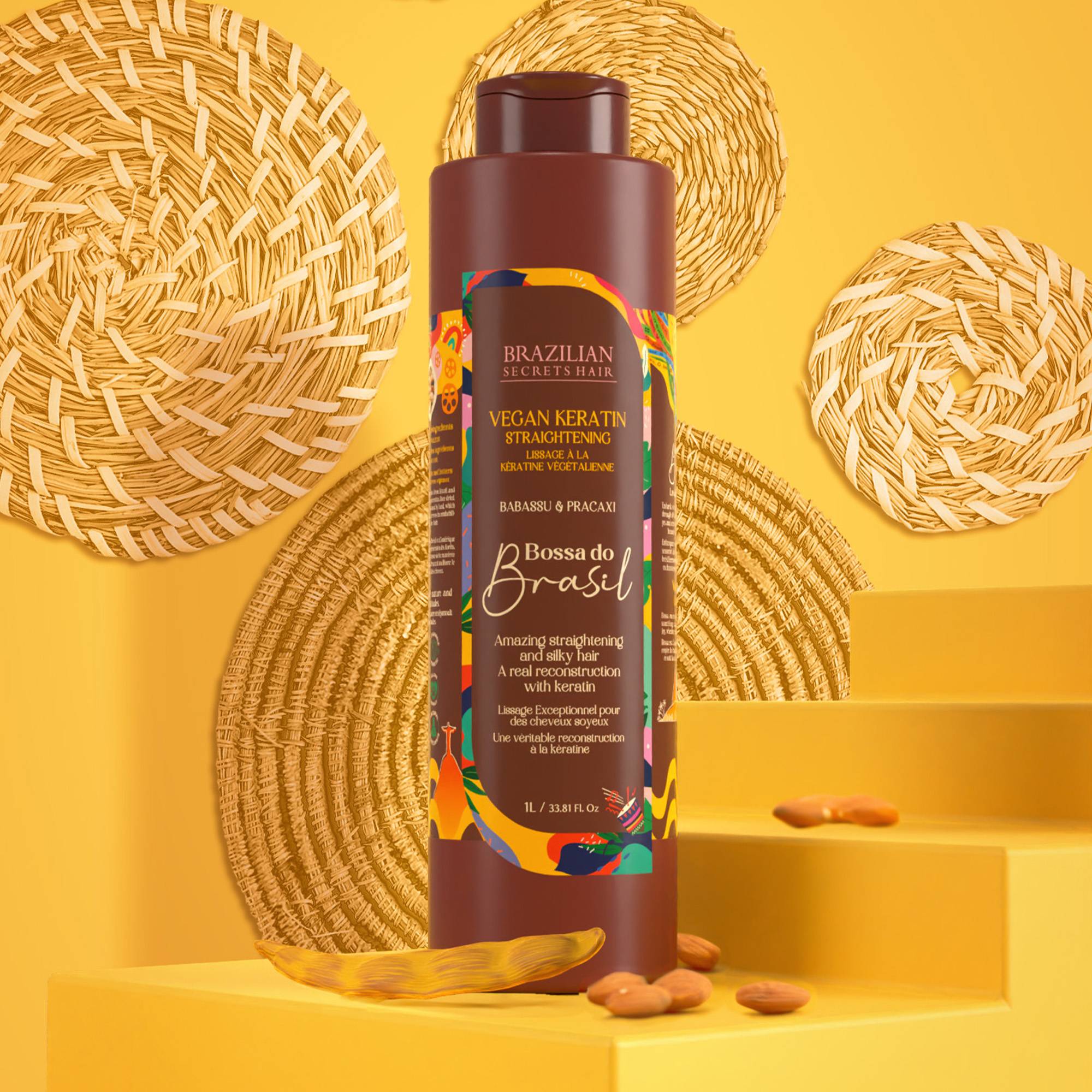 Lissage à la kératine végétalienne Bossa do Brasil de la marque Brazilian Secrets Hair Contenance 1000ml - 2