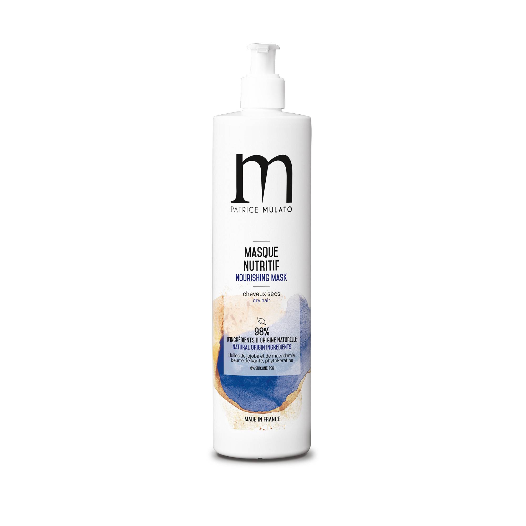 Masque Nutritif Cheveux Secs Traitant de la marque Mulato Contenance 500ml - 1