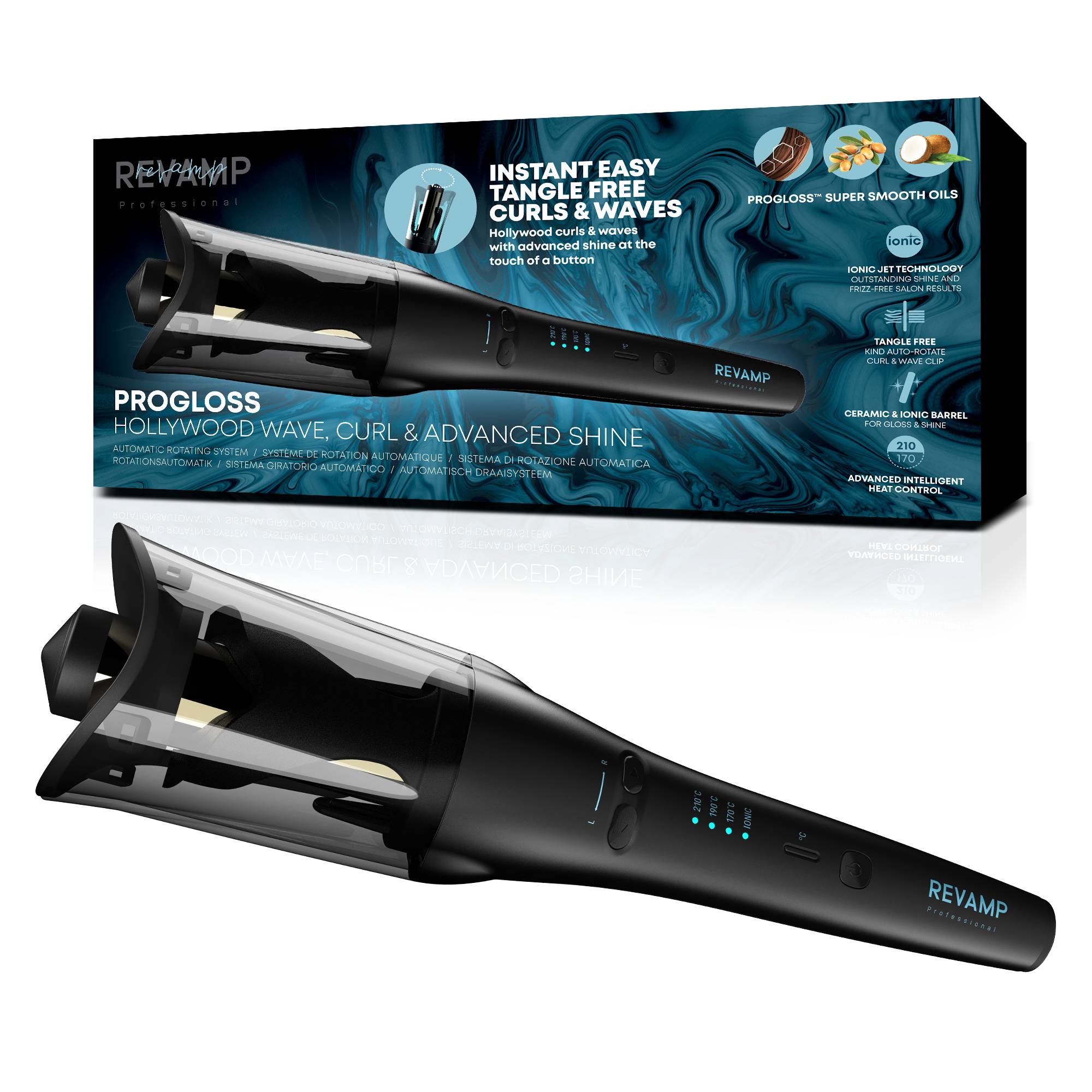 Boucleur Automatique Hollywood Curl Protection BriIlance Progloss™ de la marque Revamp Professional Contenance 315g - 1