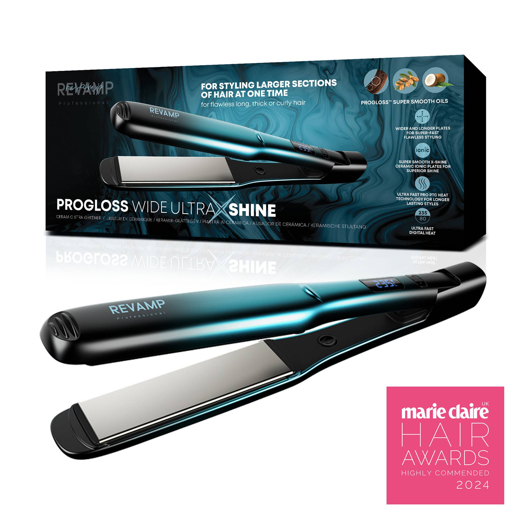 Lisseur Extra Large X Brillance Progloss de la marque Revamp Professional Contenance 330g - 1