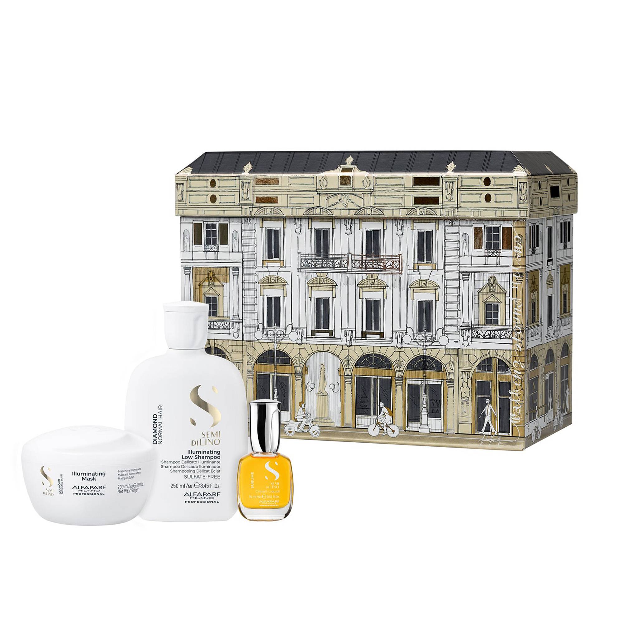 Coffret Noël 2024 Semi Di Lino Diamond de la marque Alfaparf Milano - 1