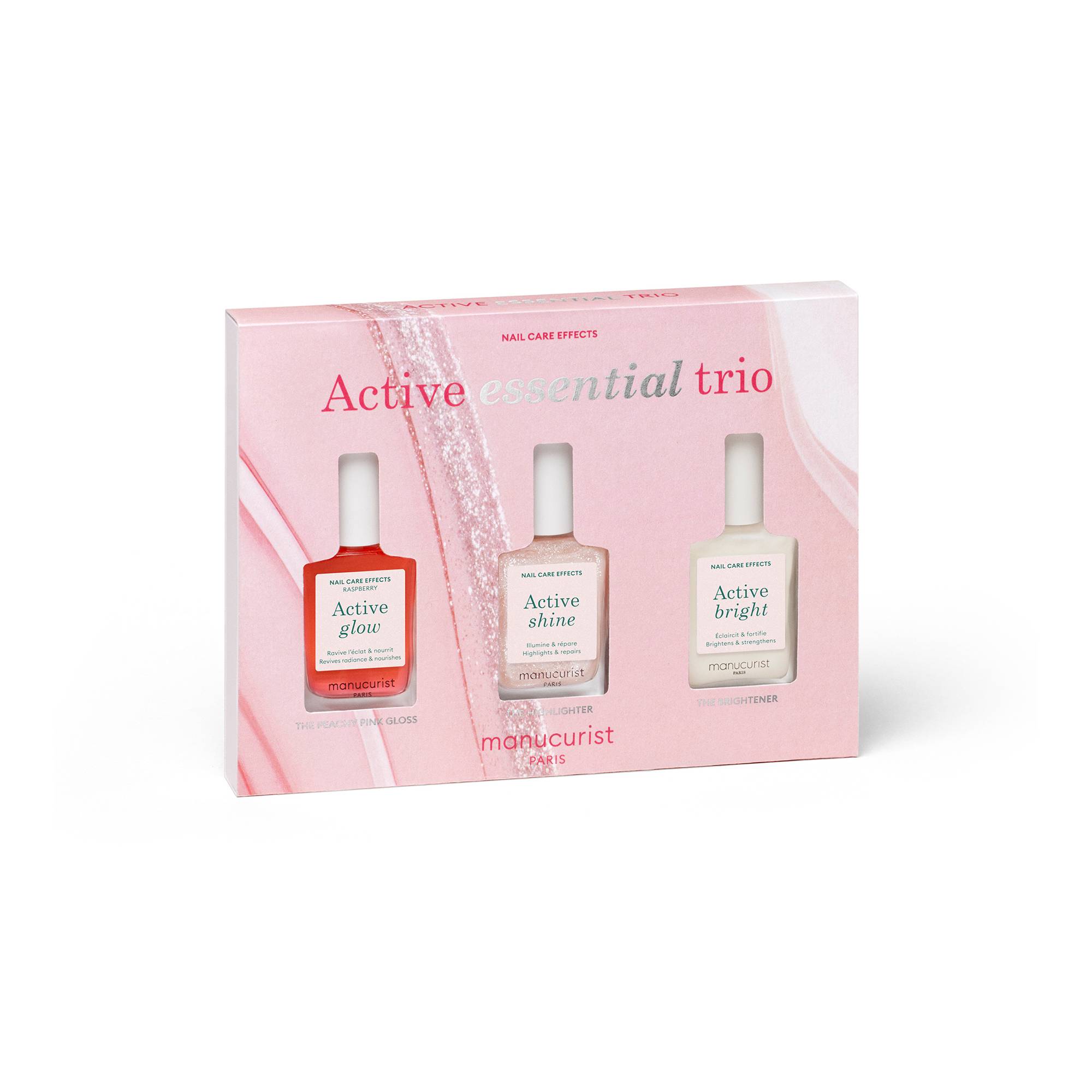 Coffret trio Active essential - 3 vernis nail care de la marque Manucurist Contenance 45ml - 1