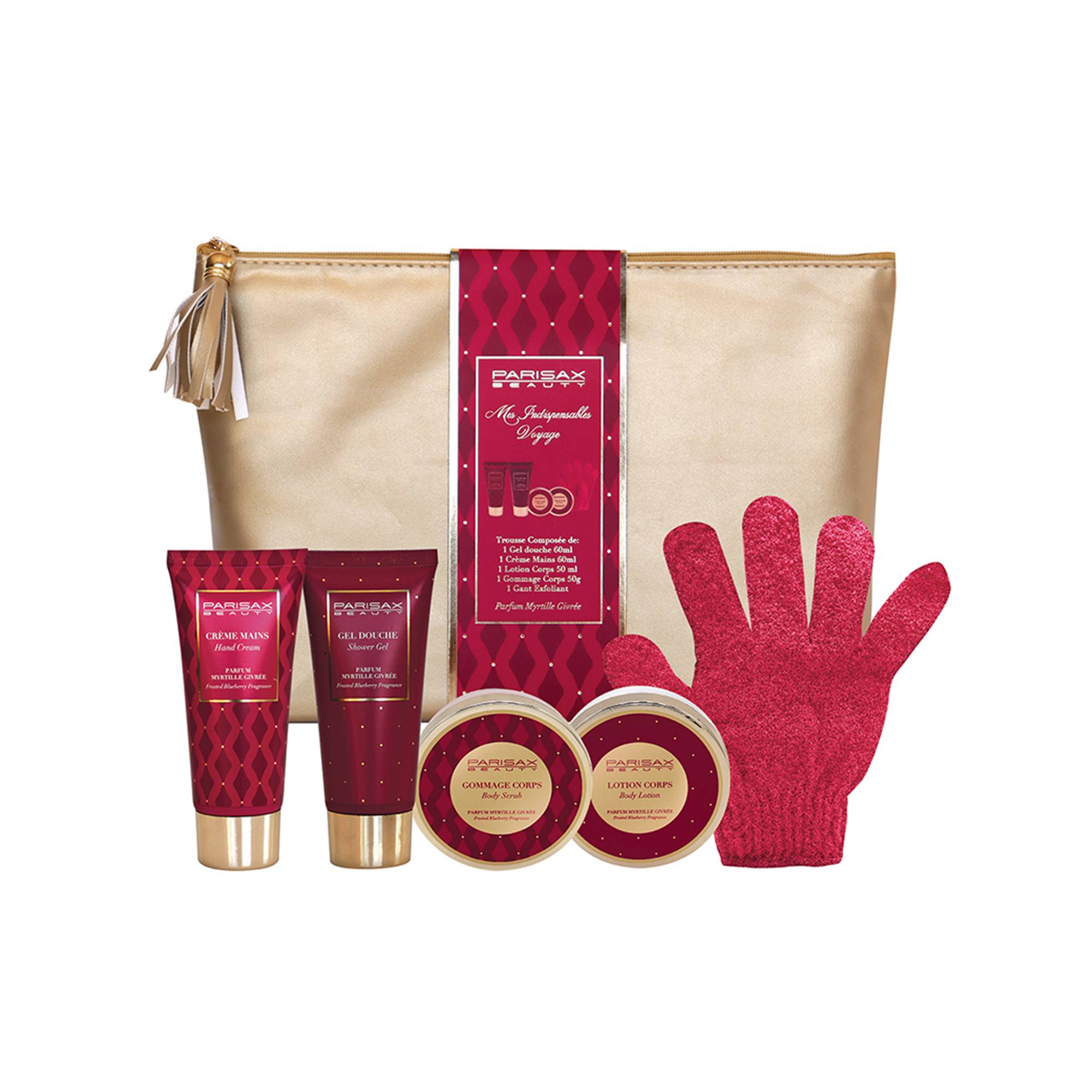 Trousse beauté corps Mes Indispensables Voyage (5 produits) de la marque Parisax Contenance 450g - 1