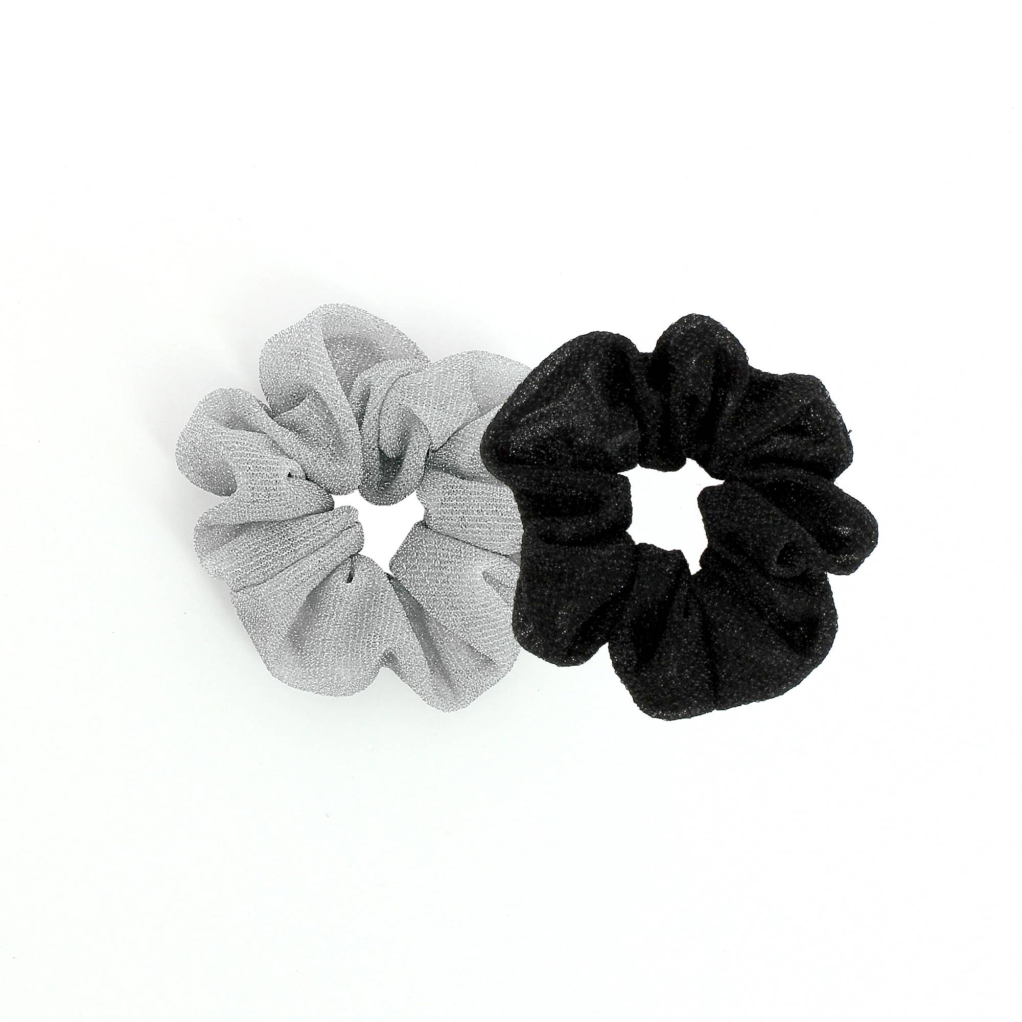 Set de 2 Chouchous Glitter Noir et Argent de la marque Bleu Libellule - 1