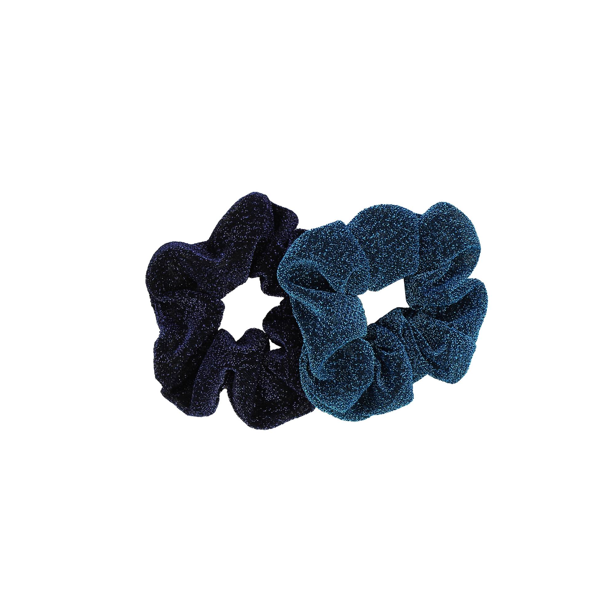 Set de 2 Chouchous Glitter Bleu et Nuit de la marque Bleu Libellule - 1