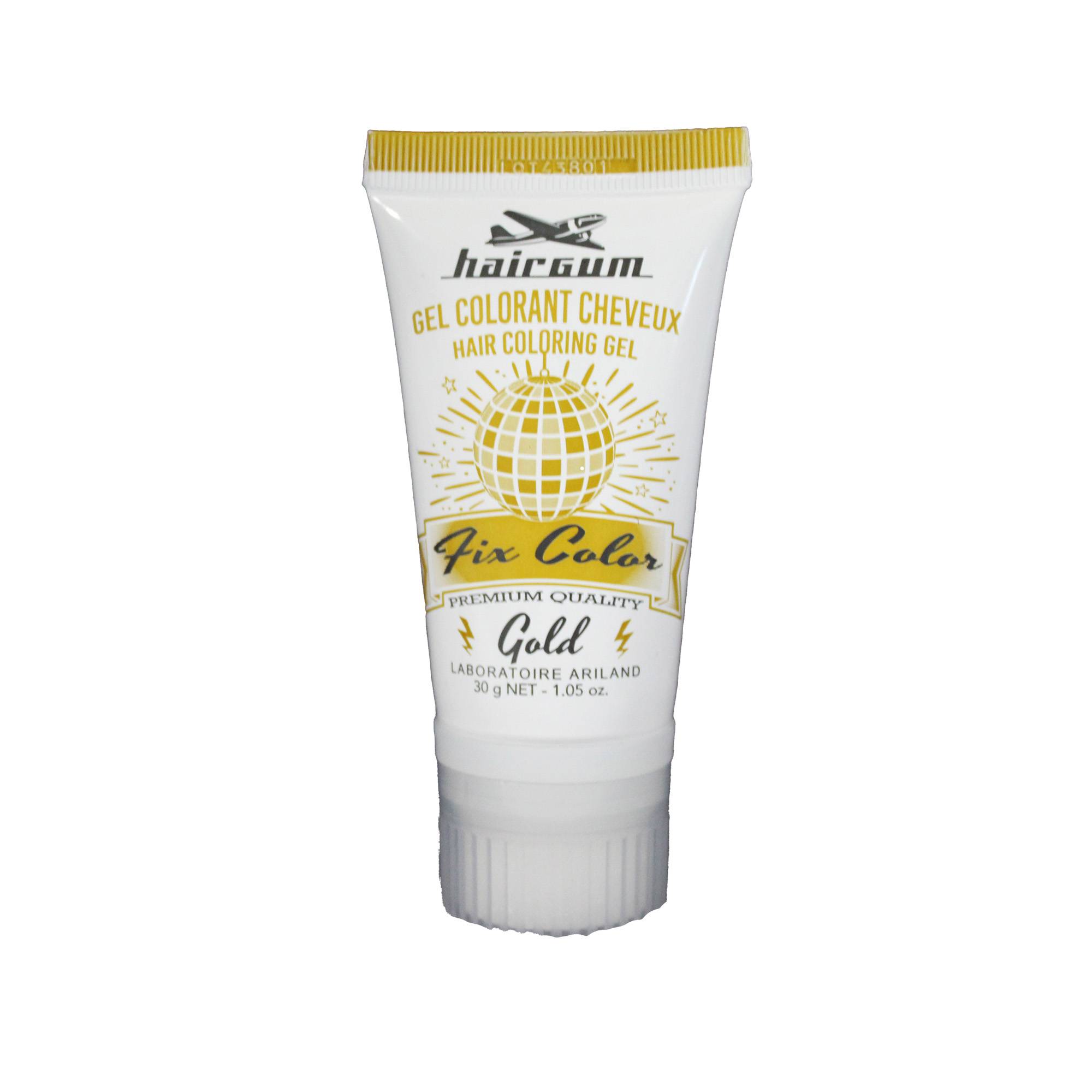 Gel colorant temporaire Hairgum Fix Color Gold de la marque Hairgum Contenance 30ml - 1
