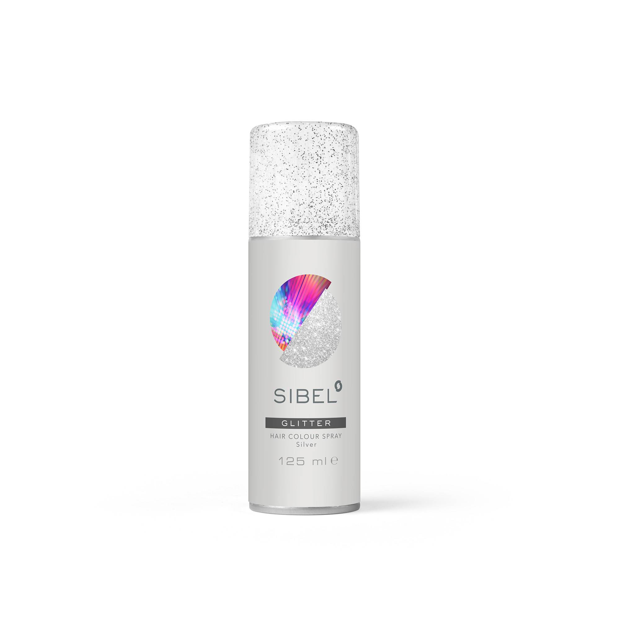 Bombe Hair Color paillettes Glitter argent de la marque Sibel Contenance 125ml - 1