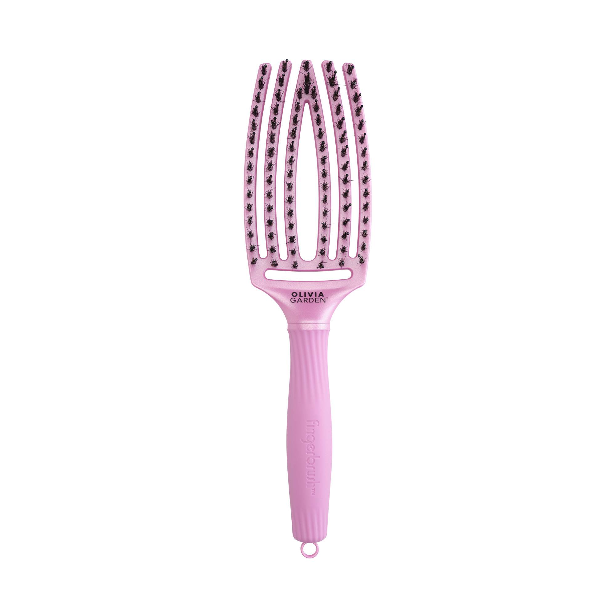 Brosse démêlante Fingerbrush Celestial Pink - Care Iconic Boar&Nylon de la marque Olivia Garden - 1
