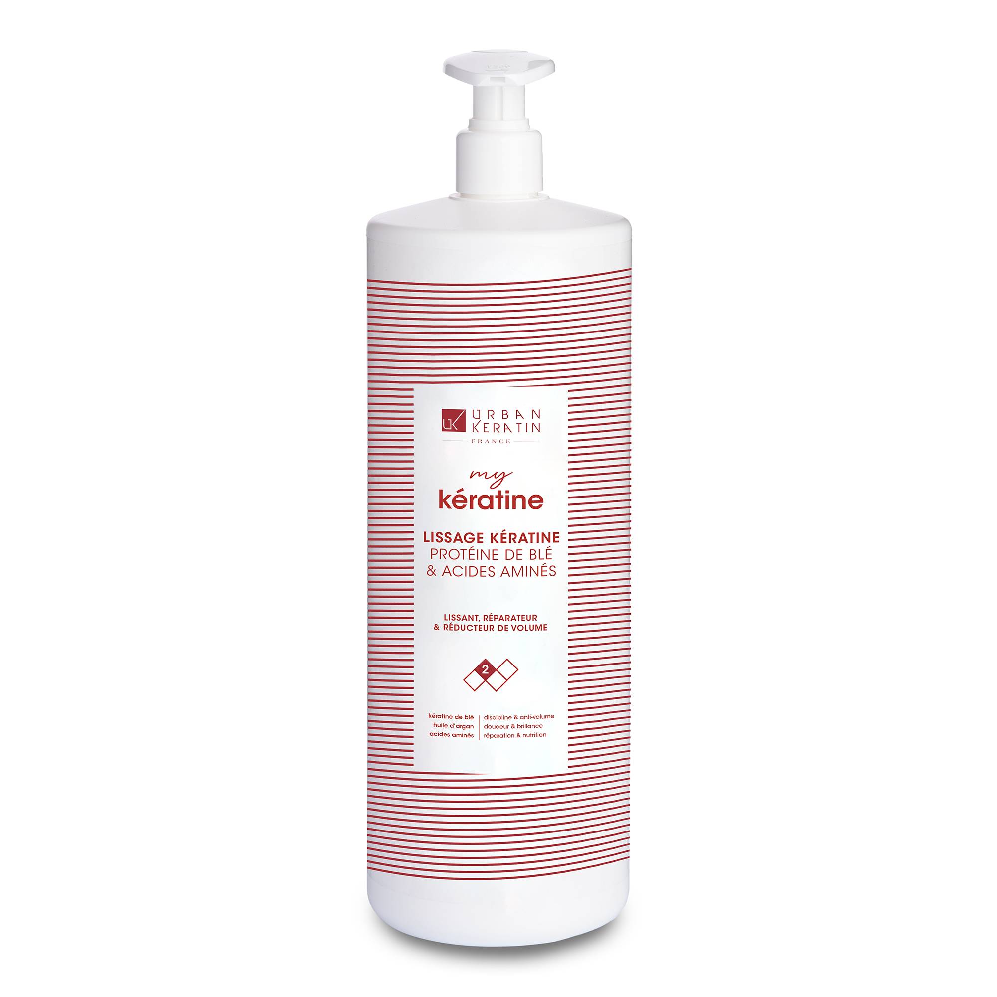 Traitement lissage kératine My Kératine n°2 de la marque Urban Keratin Contenance 1000ml - 1