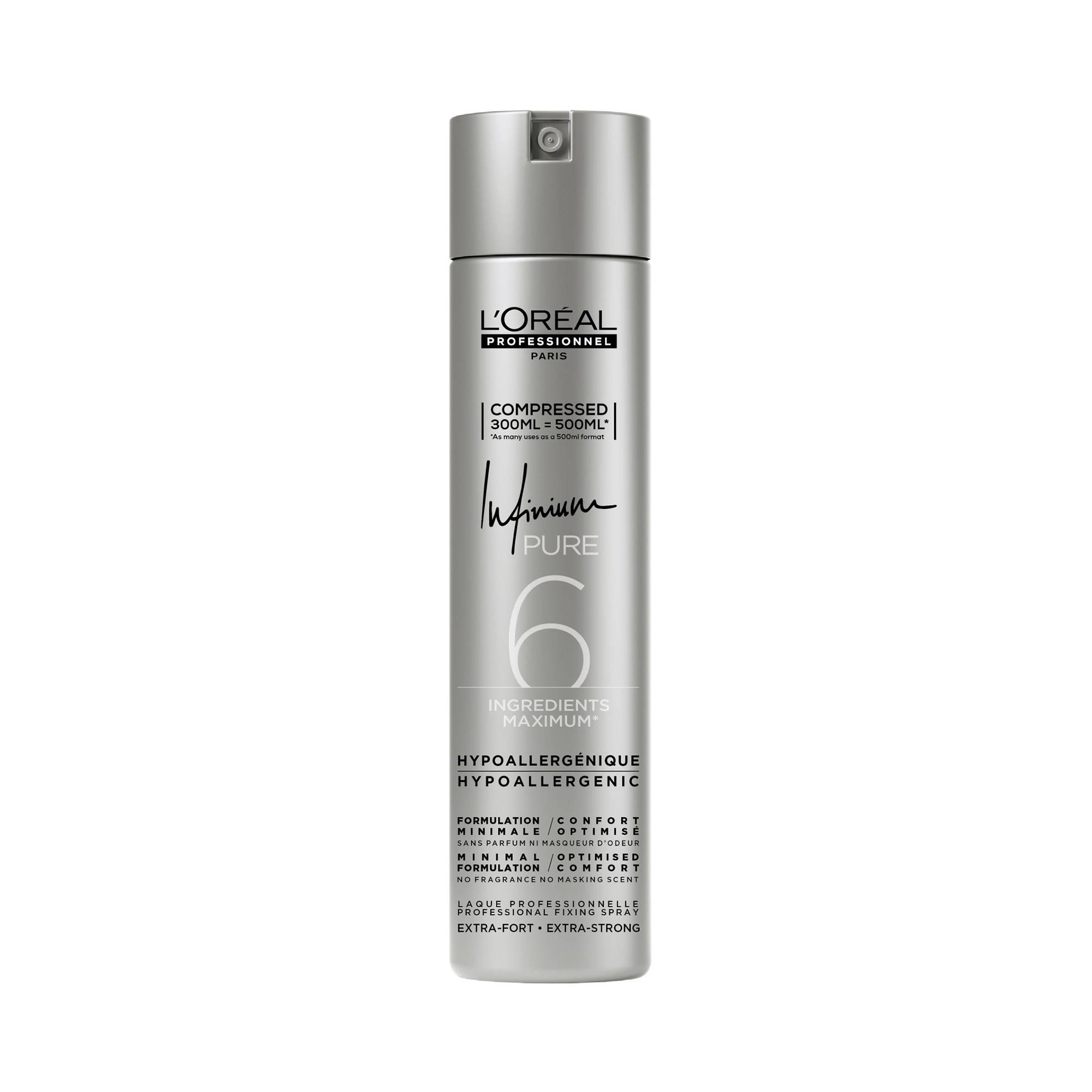 Laque Infinium Pure fixation extra forte de la marque L'Oréal Professionnel Contenance 300ml - 1
