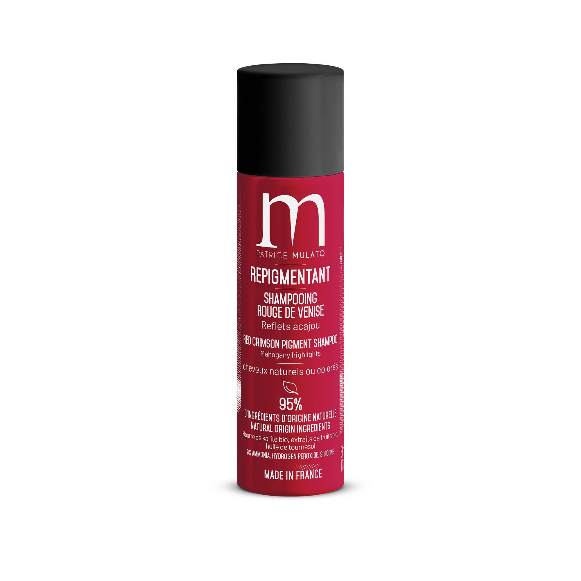 Shampoing Repigmentant Rouge de Venise de la marque Mulato Contenance 50ml - 1