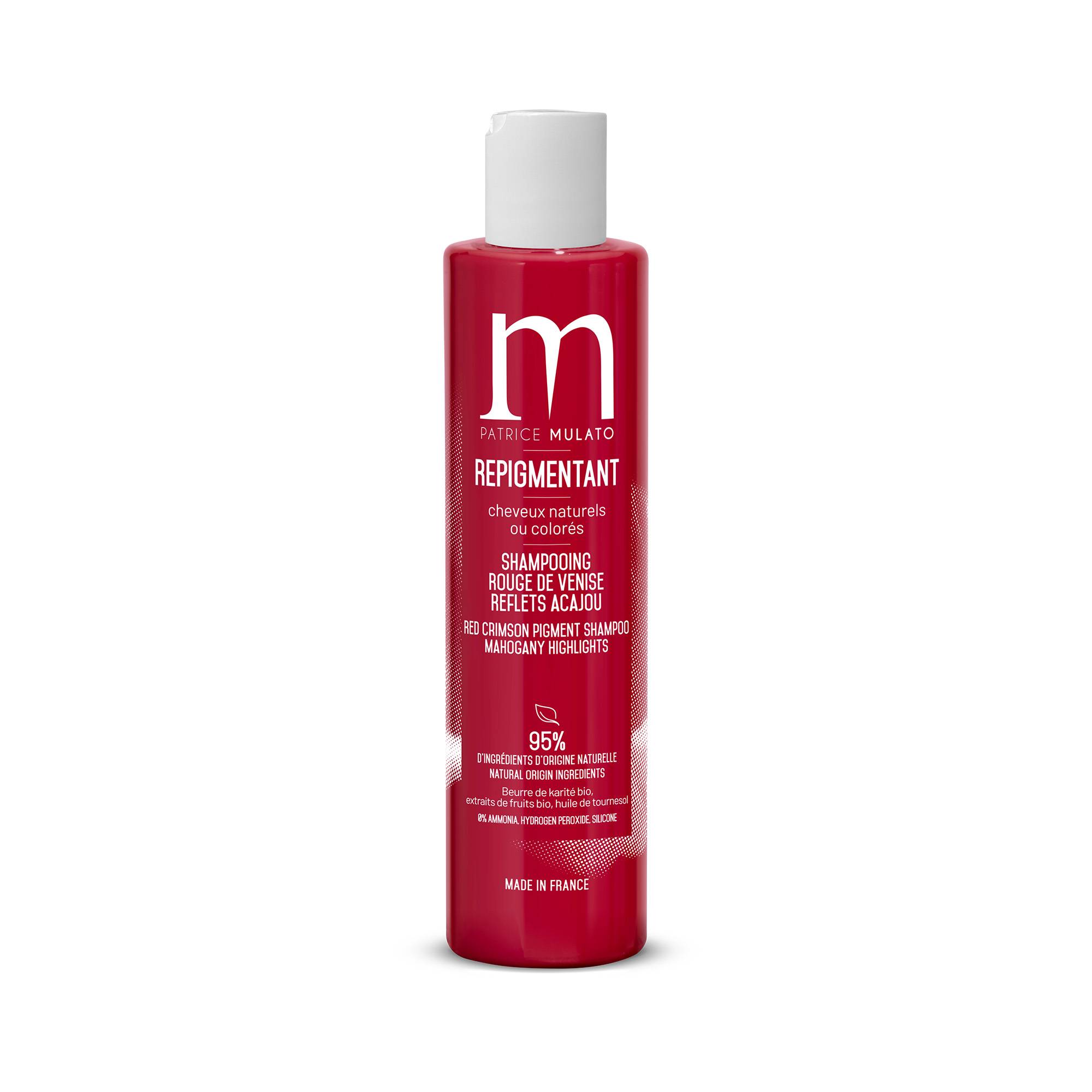 Shampoing Repigmentant Rouge de Venise de la marque Mulato Contenance 200ml - 1
