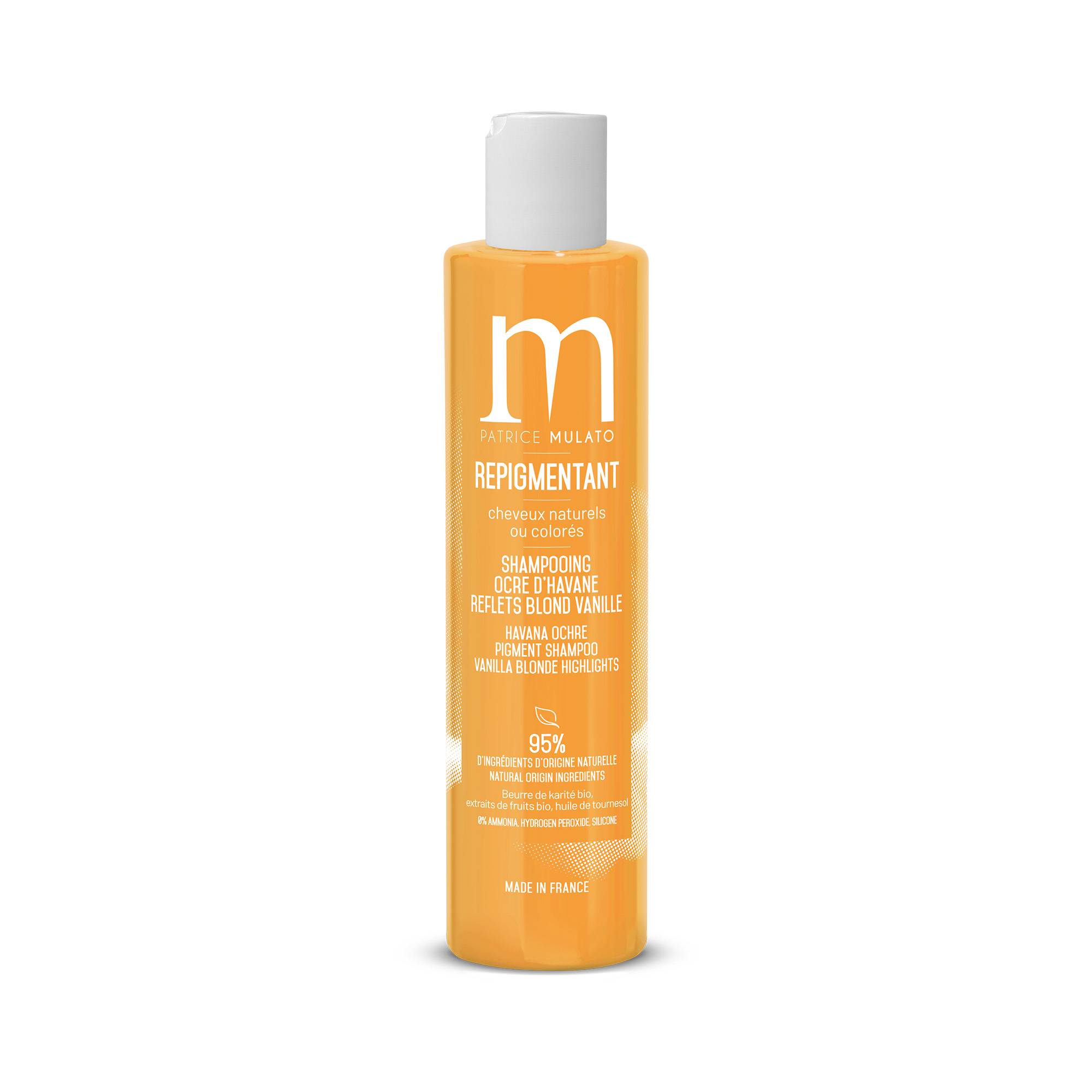 Shampoing Repigmentant Ocre d'Havane de la marque Mulato Contenance 200ml - 1