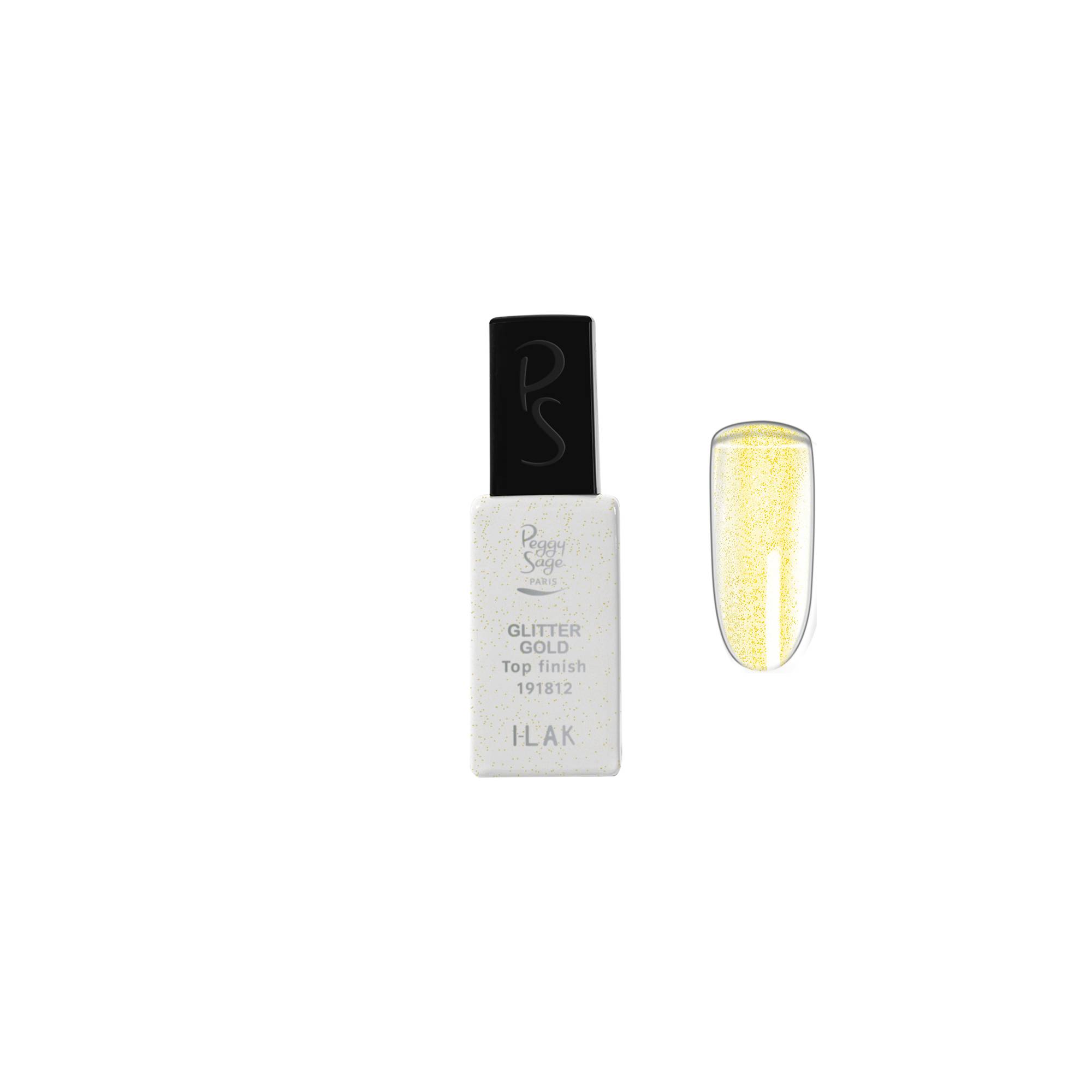 Top Coat Glitter Gold I-LAK de la marque Peggy Sage Contenance 11ml - 1