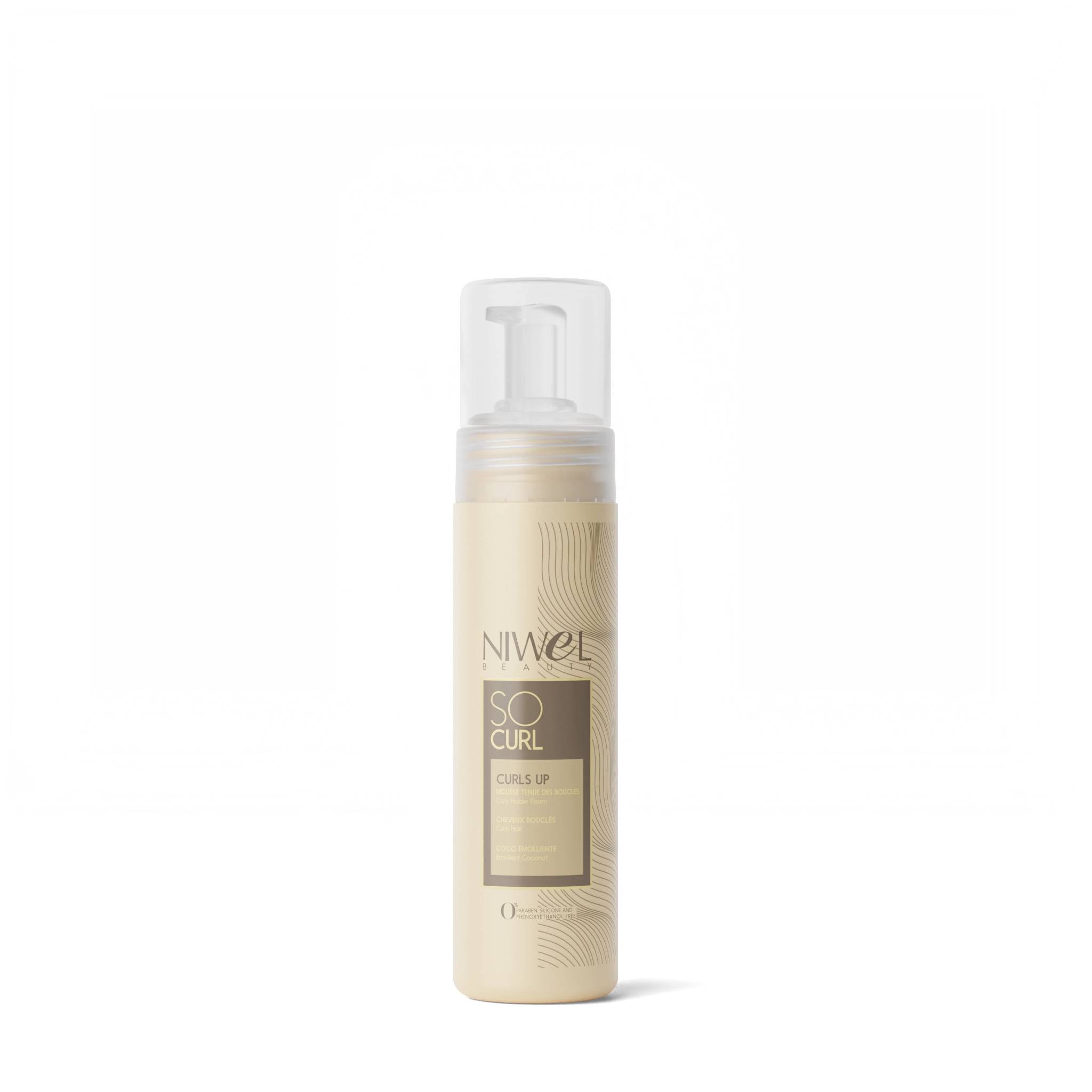 Mousse tenue des boucles Curls up So Curl de la marque Niwel Beauty Contenance 200ml - 1