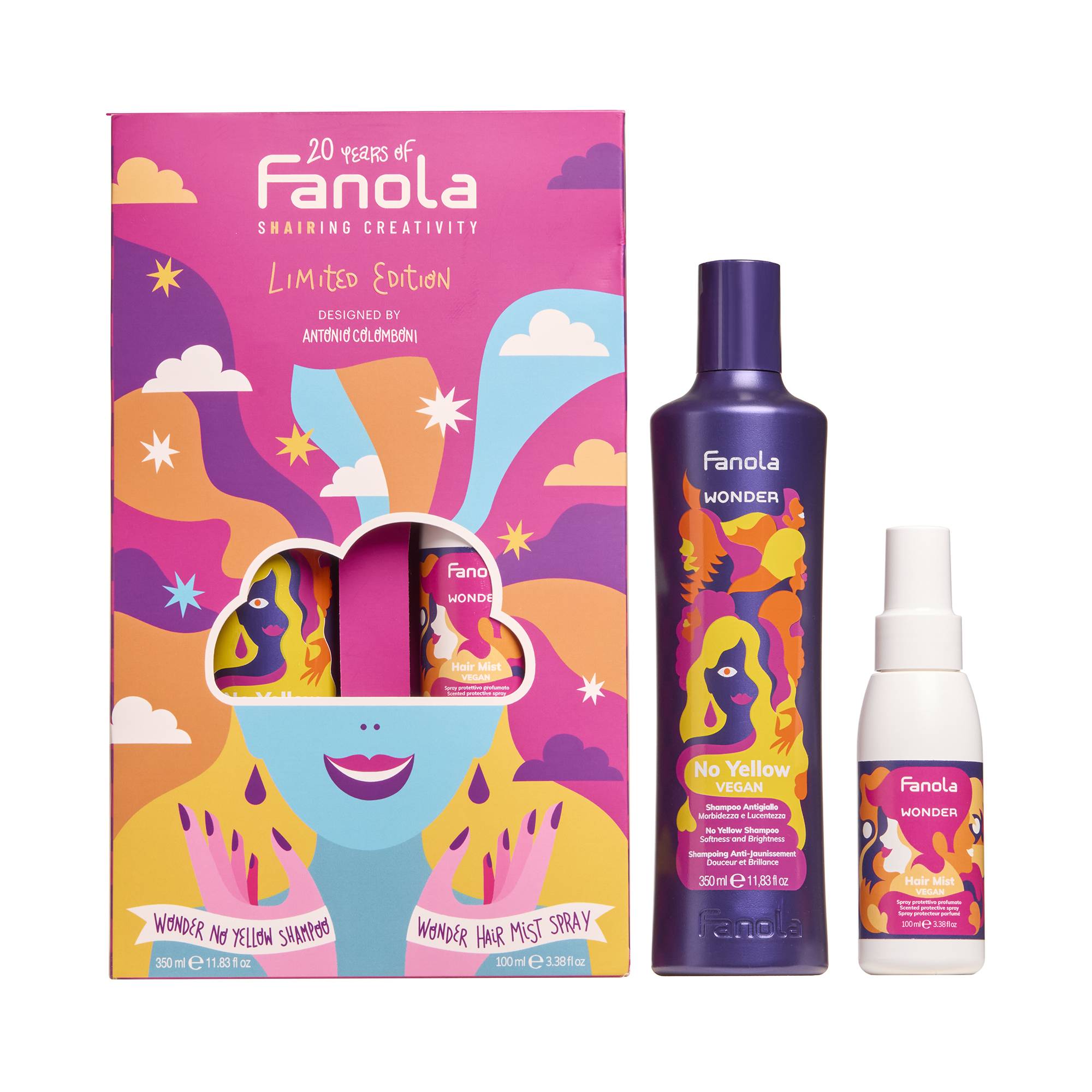 Kit célébration Shampoing & Brume No Yellow Wonder (350ml + 100ml) de la marque Fanola Contenance 450ml - 1