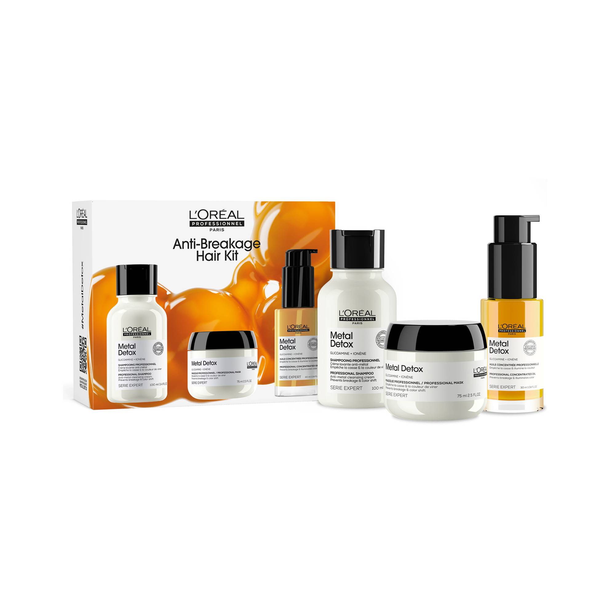 Mini kit trio découverte Metal Detox (shampoing + masque + huile) de la marque L'Oréal Professionnel Contenance 205ml - 1