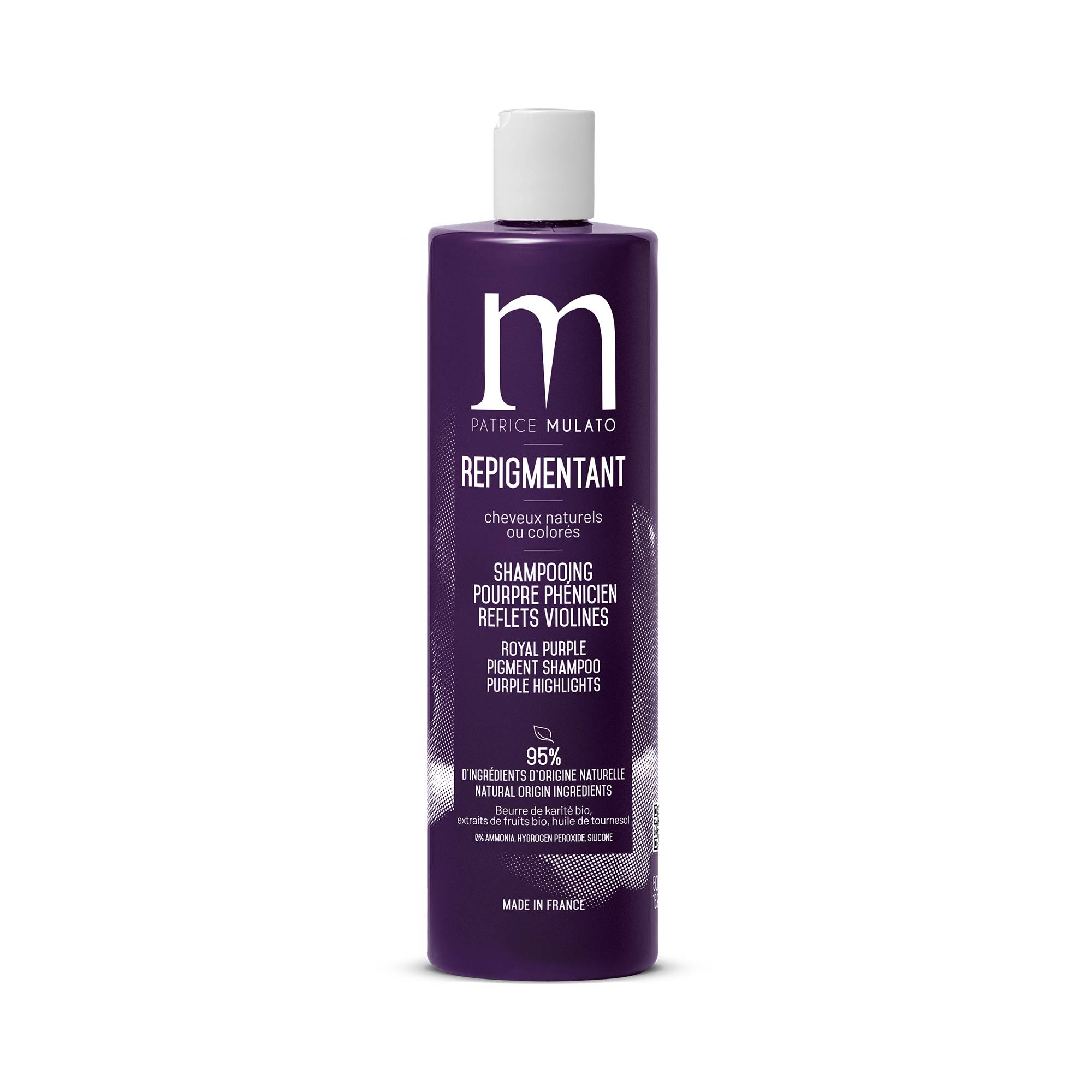 Shampoing Repigmentant Pourpre Phénicien de la marque Mulato Contenance 500ml - 1