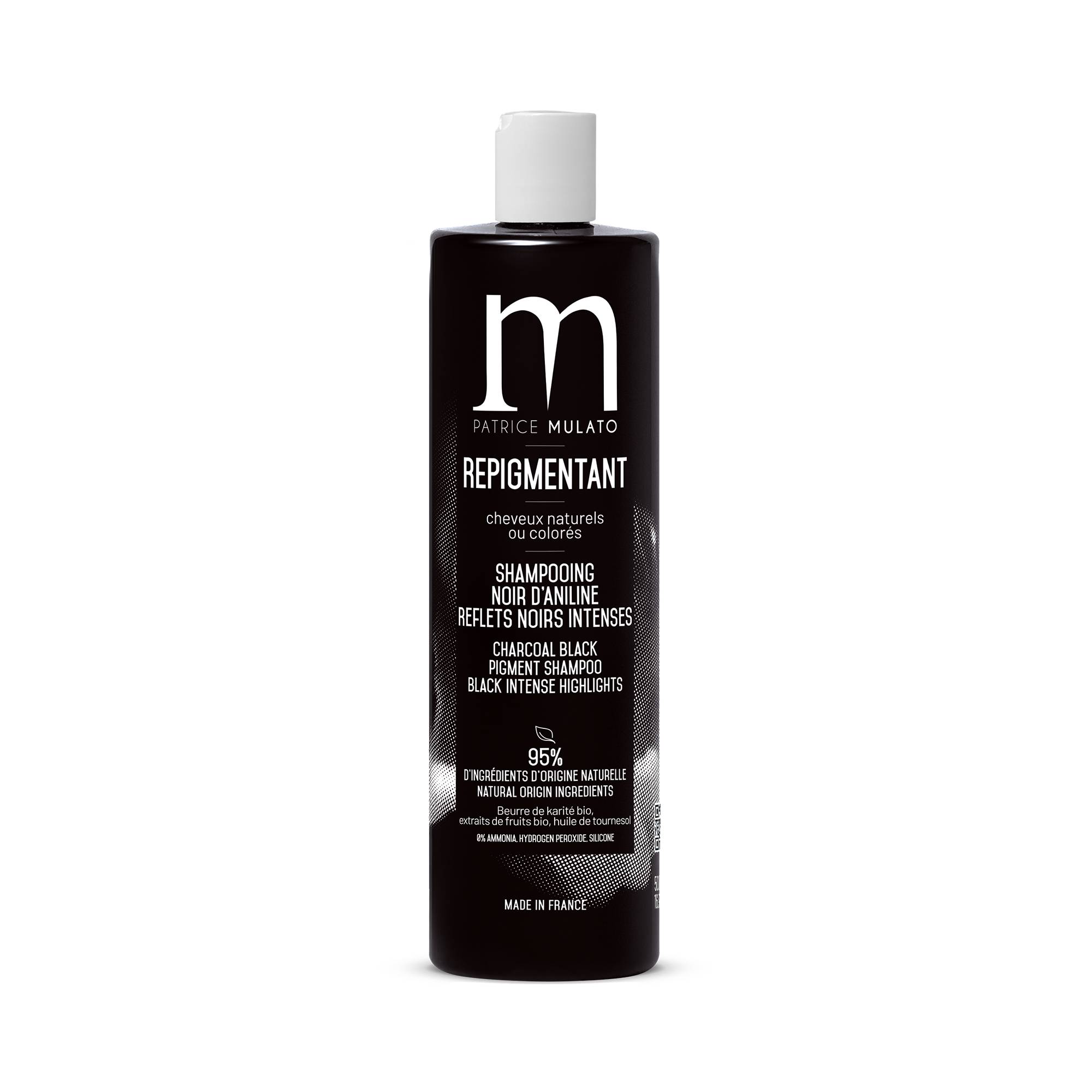 Shampoing Repigmentant Noir d'Aniline de la marque Mulato Contenance 500ml - 1