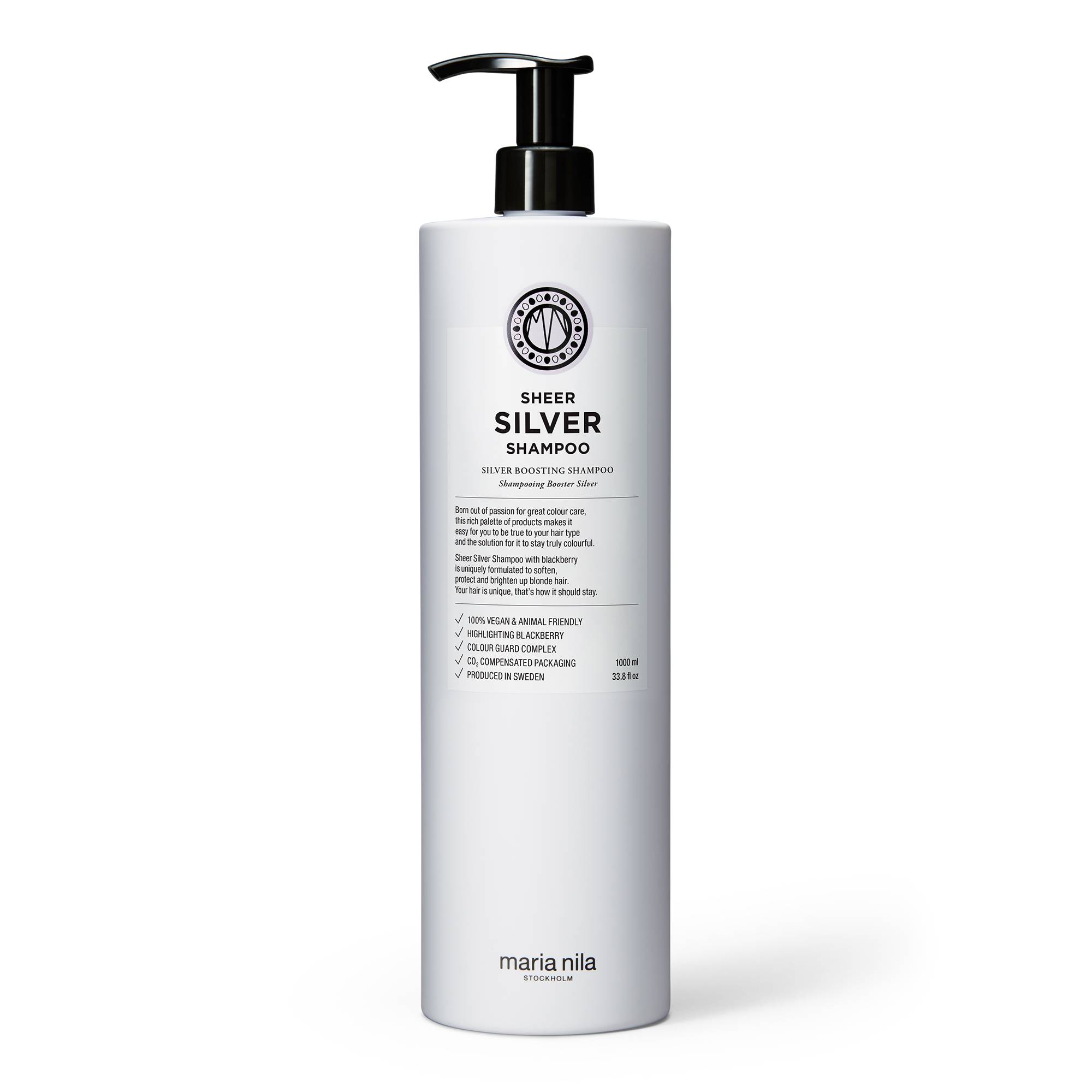 Shampooing déjaunisseur Sheer Silver de la marque Maria Nila Contenance 1000ml - 1