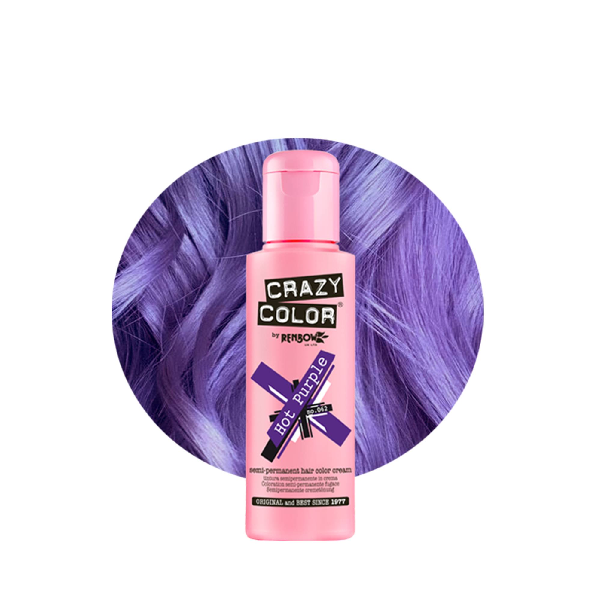 Coloration temporaire hot purple n°62 de la marque Crazy Color Contenance 100ml - 1