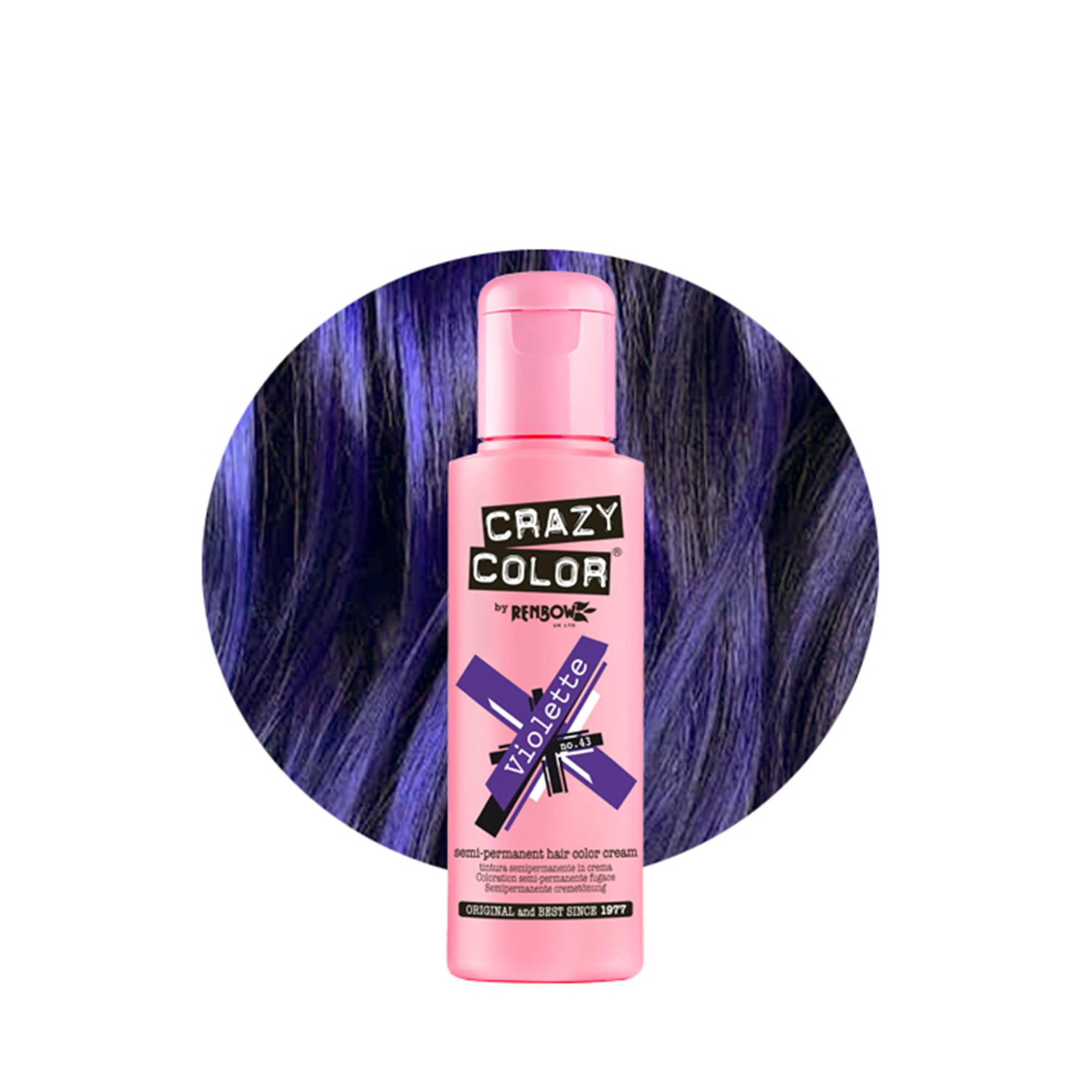 Coloration temporaire violette n°43 de la marque Crazy Color Contenance 100ml - 1