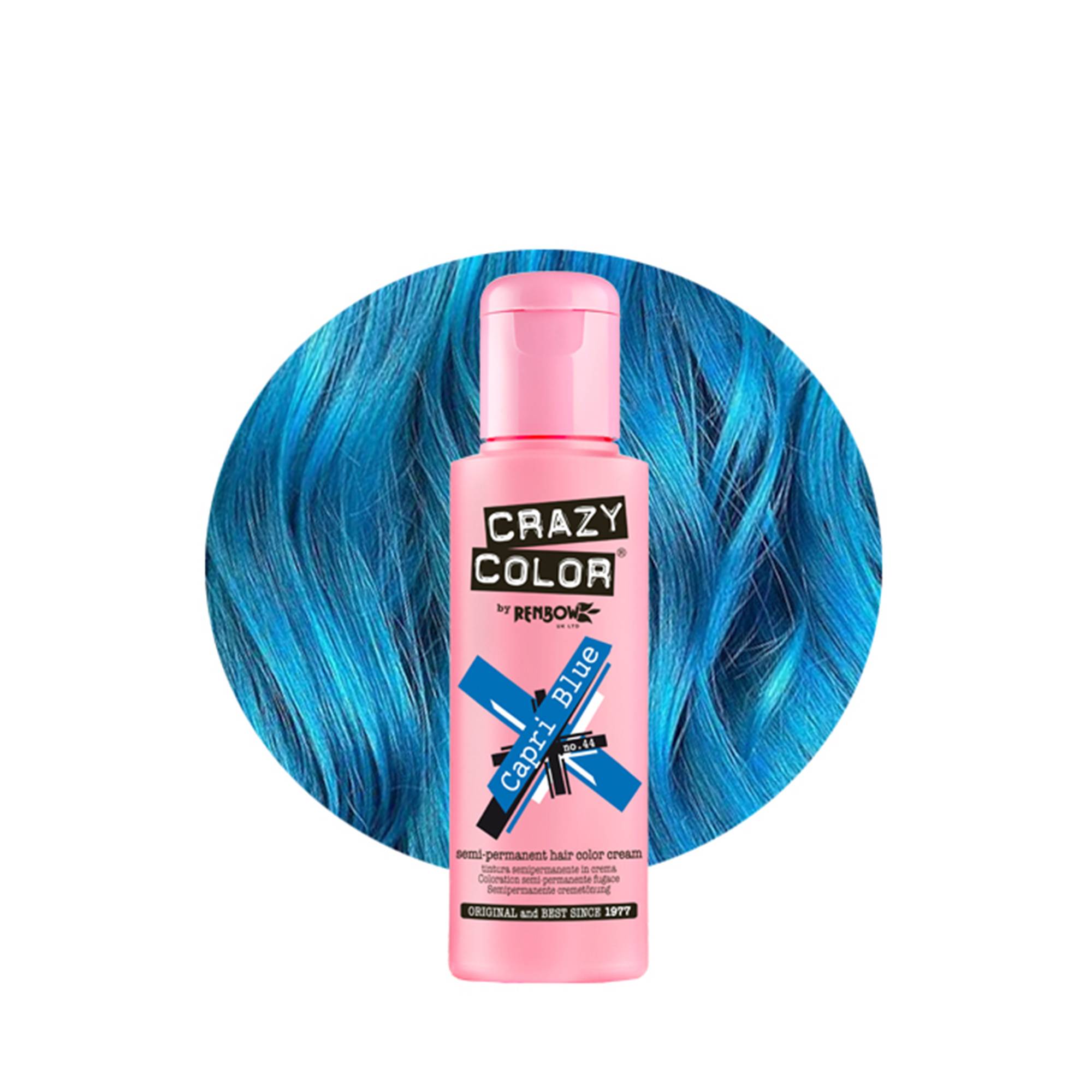 Coloration temporaire capri blue n°44 de la marque Crazy Color Contenance 100ml - 1