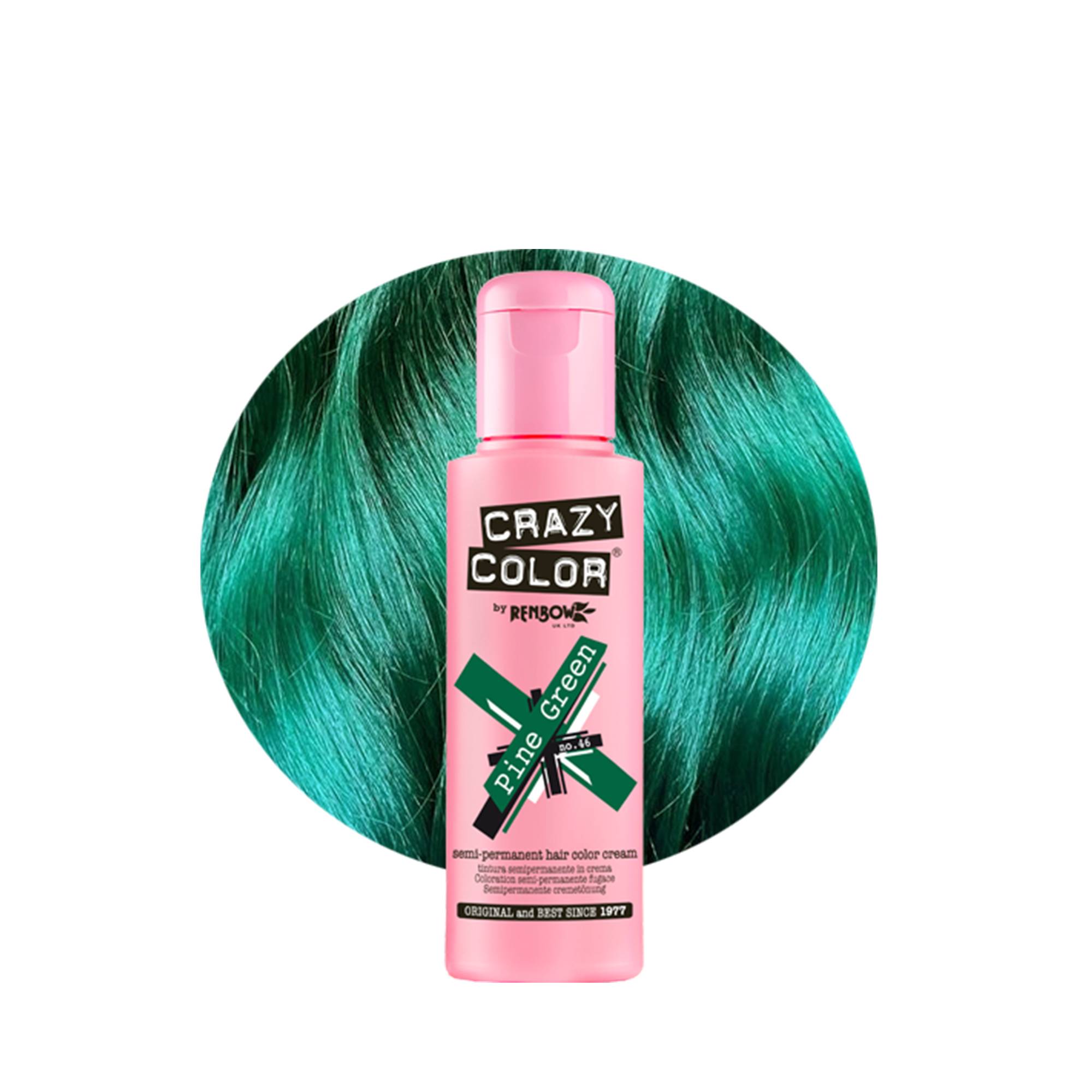 Coloration temporaire pine green n°46 de la marque Crazy Color Contenance 100ml - 1