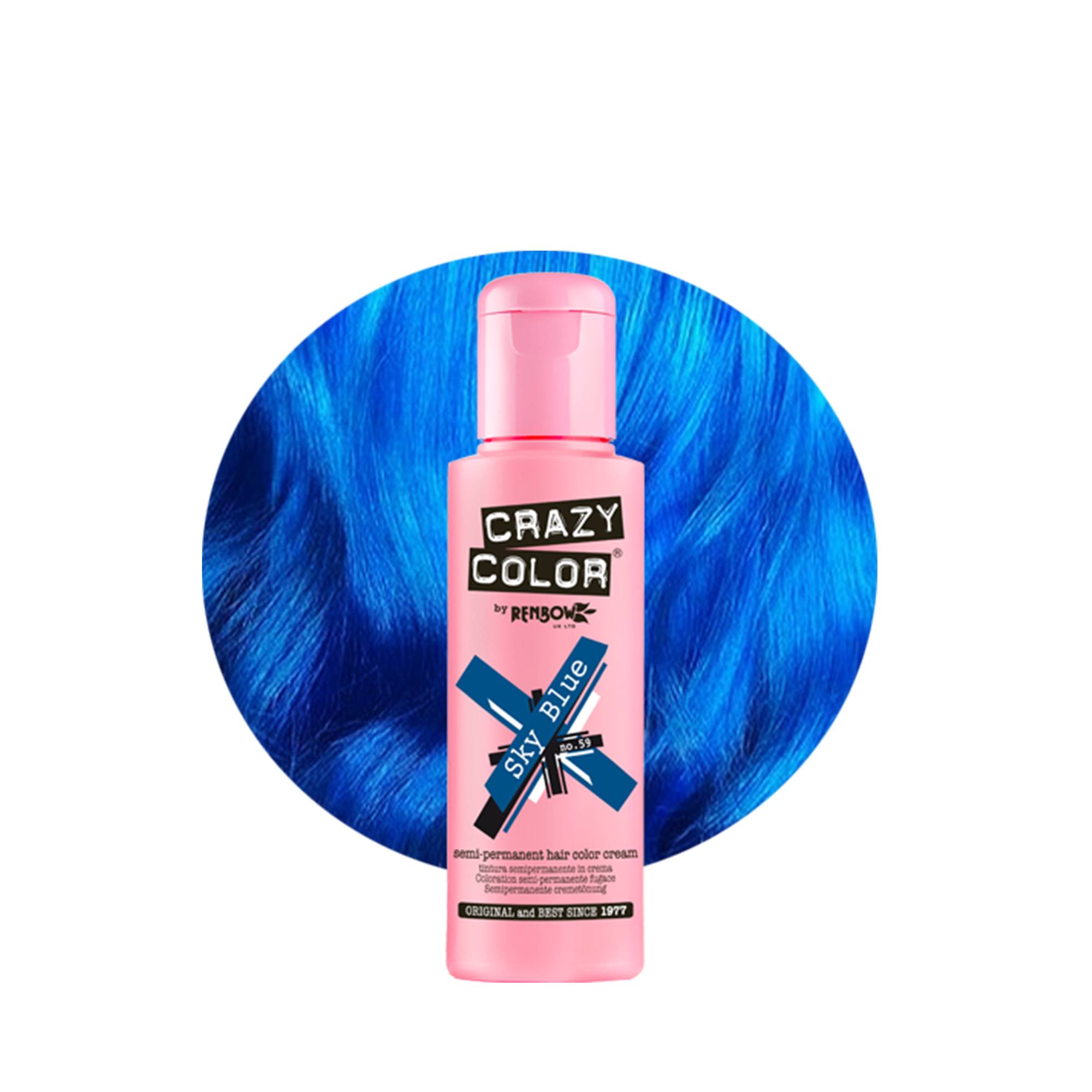 Coloration temporaire sky blue n°59 de la marque Crazy Color Contenance 100ml - 1